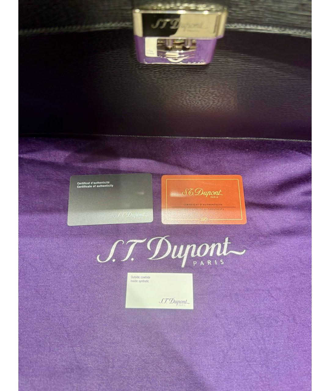 DUPONT Черный кожаный портфель, фото 7