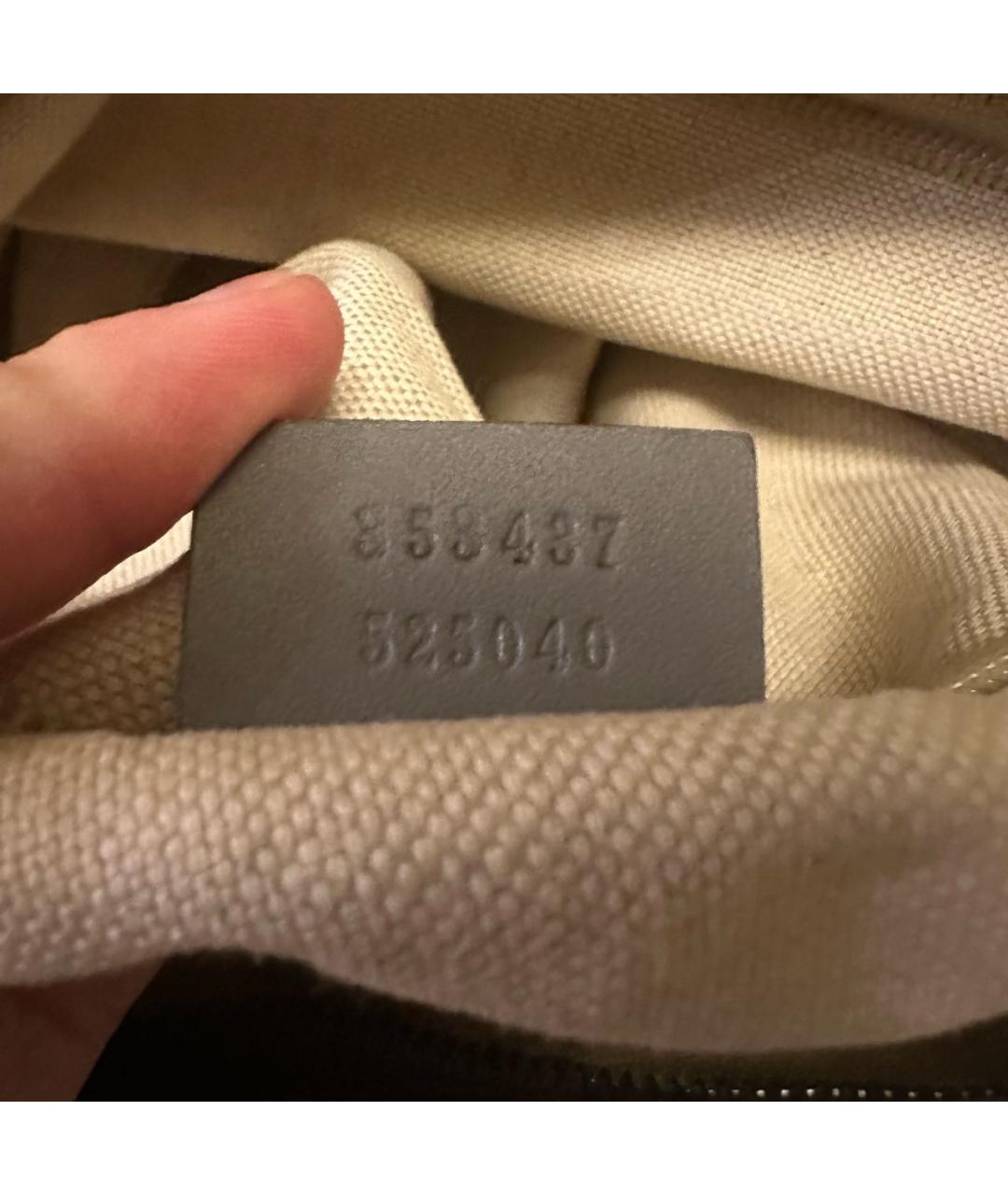 GUCCI Бежевая кожаная сумка тоут, фото 7