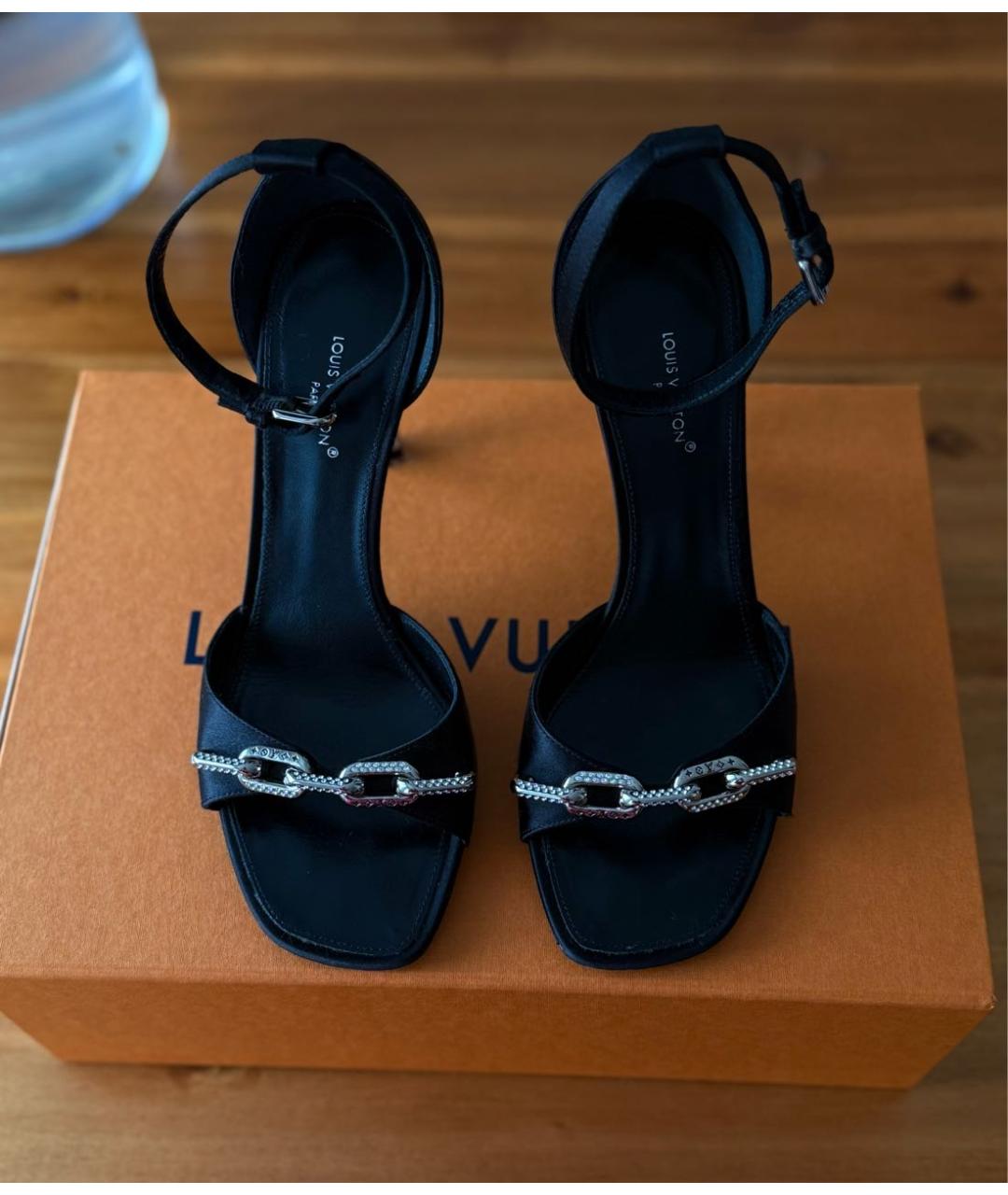 LOUIS VUITTON Черные босоножки, фото 6