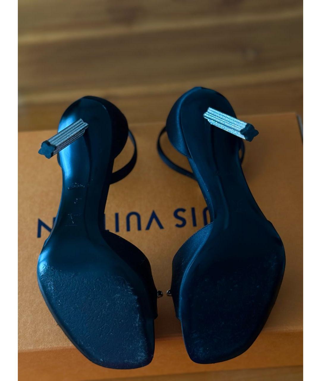 LOUIS VUITTON Черные босоножки, фото 7