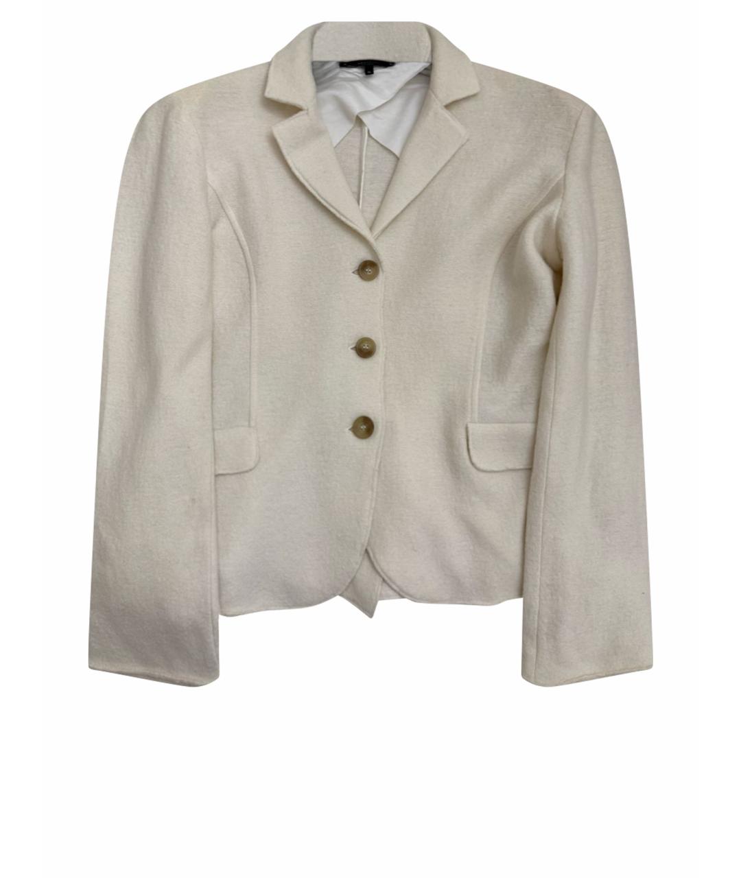 WEEKEND MAX MARA Бежевый шерстяной жакет/пиджак, фото 1