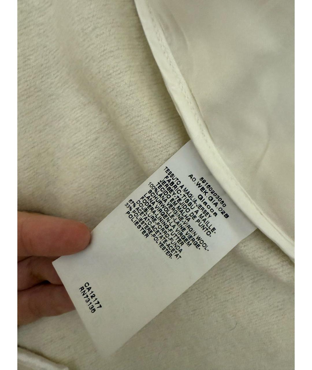 WEEKEND MAX MARA Бежевый шерстяной жакет/пиджак, фото 5