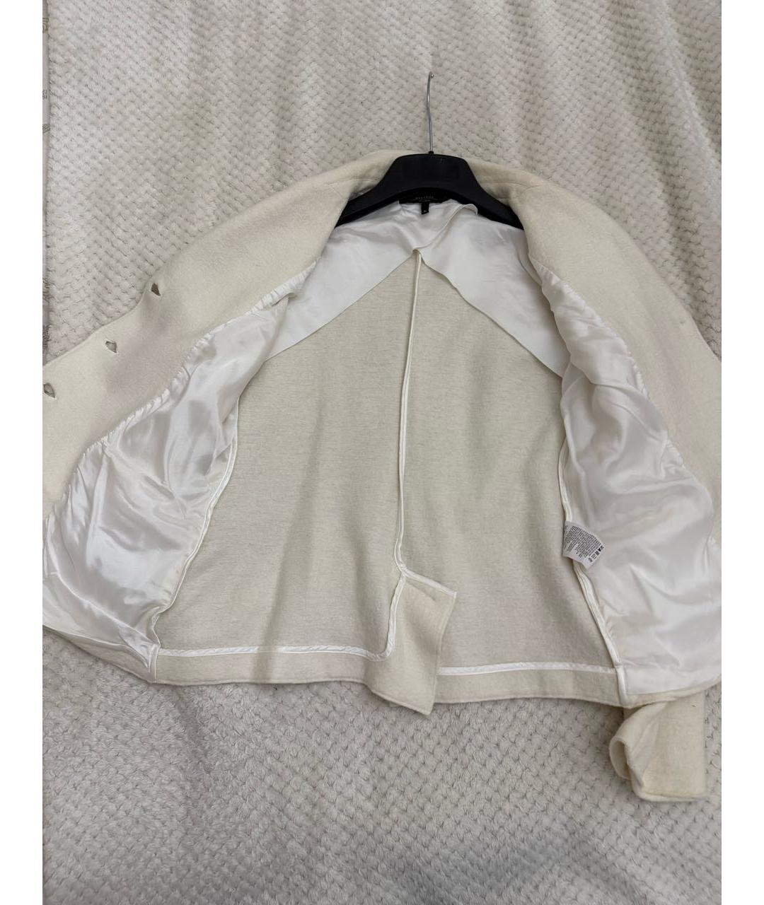 WEEKEND MAX MARA Бежевый шерстяной жакет/пиджак, фото 4