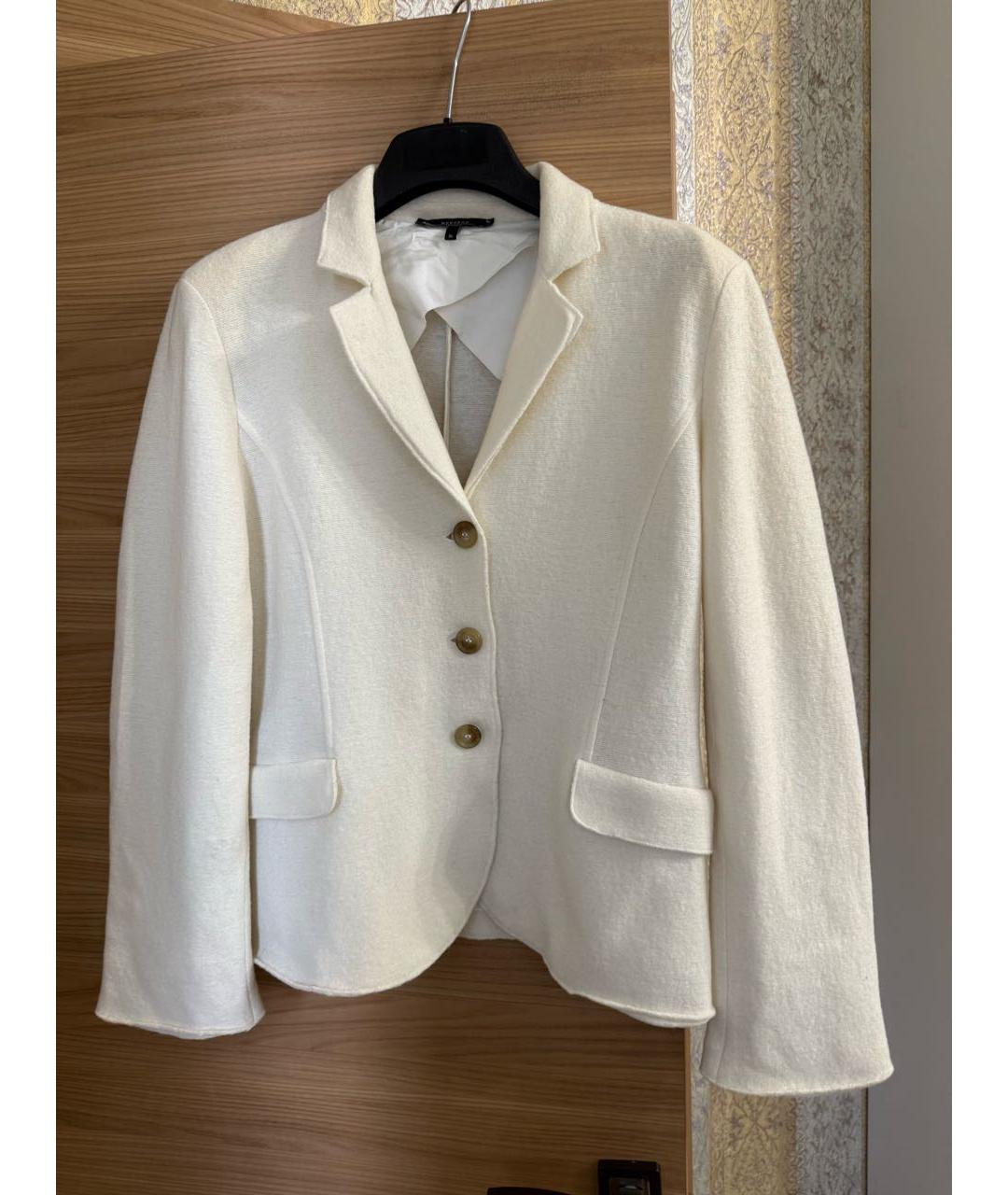 WEEKEND MAX MARA Бежевый шерстяной жакет/пиджак, фото 8