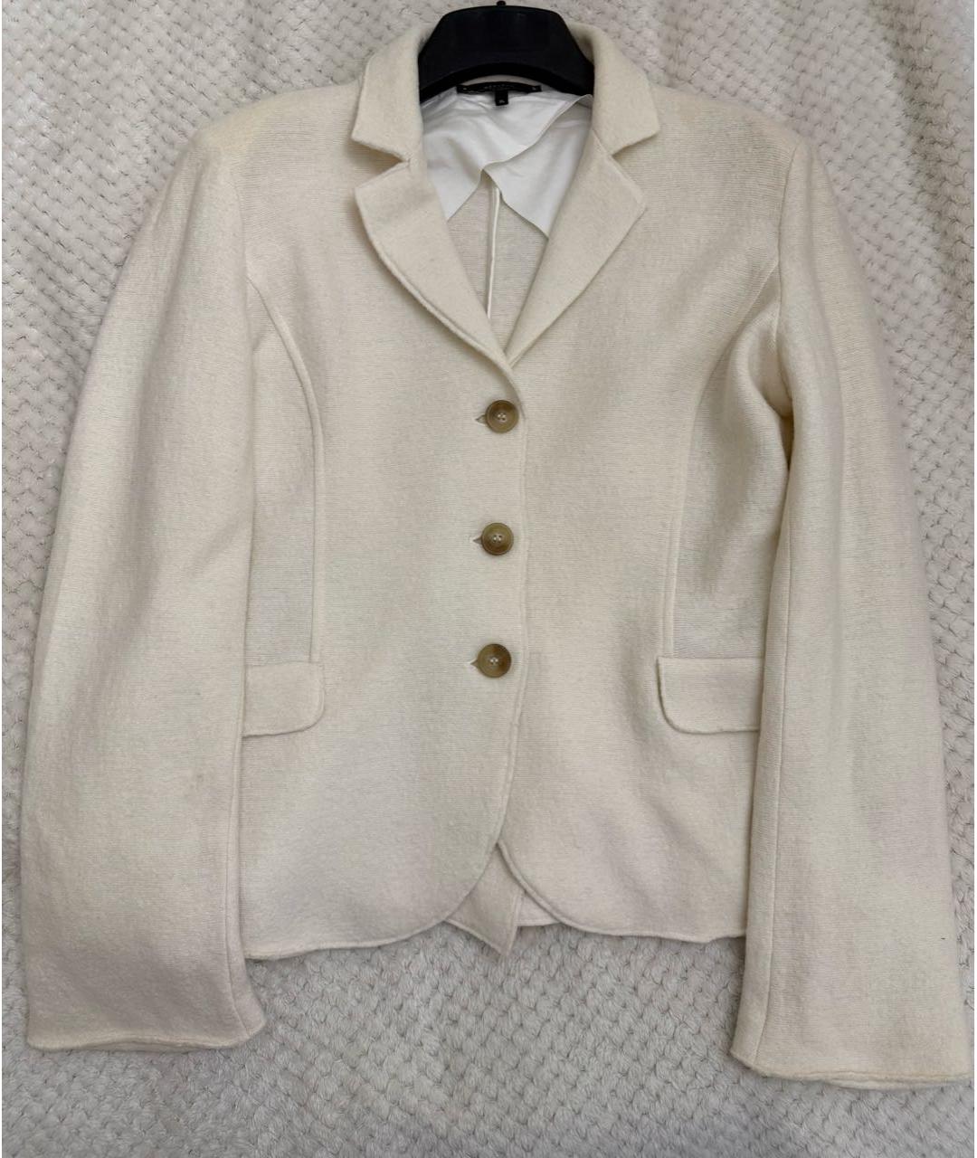 WEEKEND MAX MARA Бежевый шерстяной жакет/пиджак, фото 9