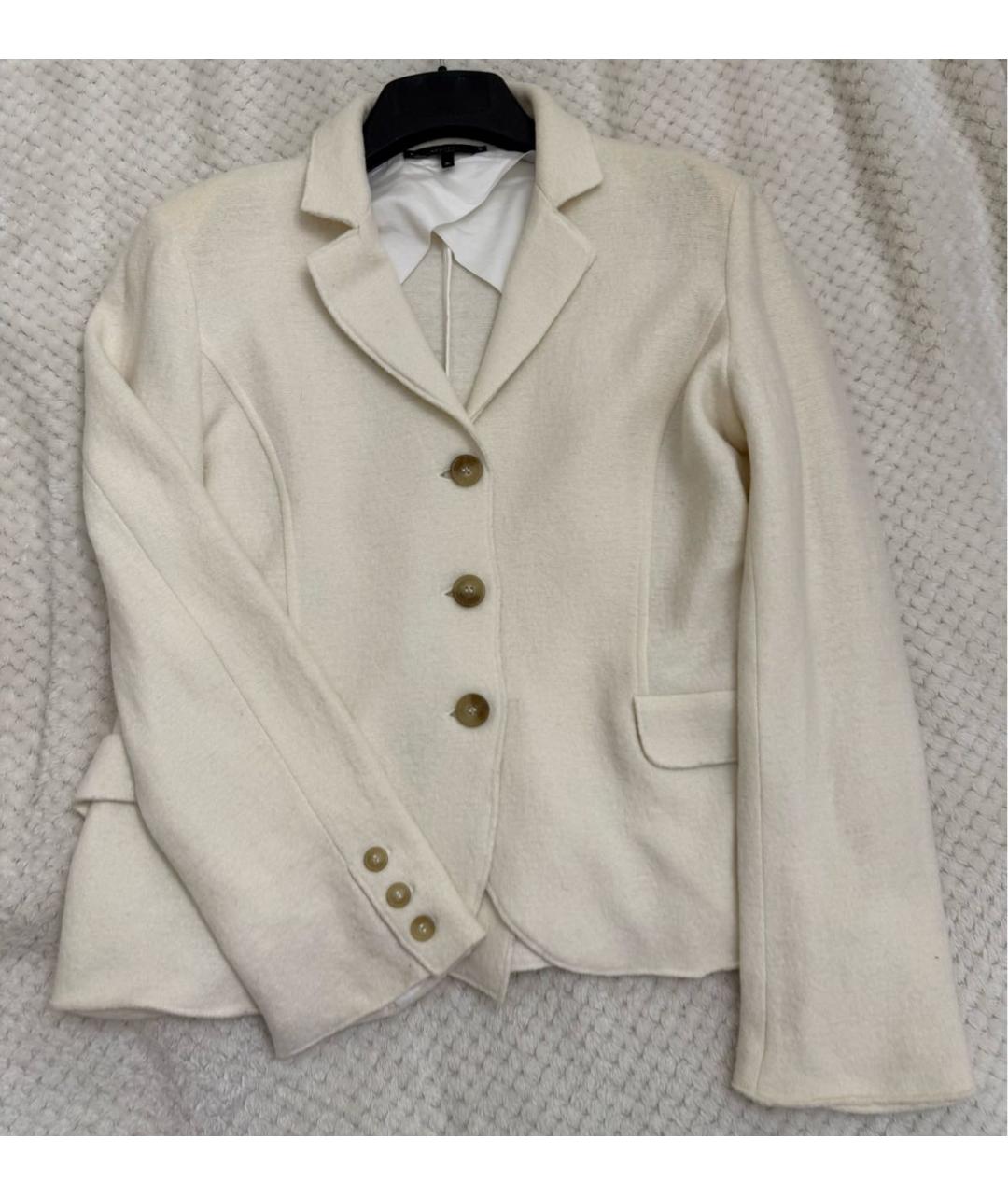 WEEKEND MAX MARA Бежевый шерстяной жакет/пиджак, фото 2
