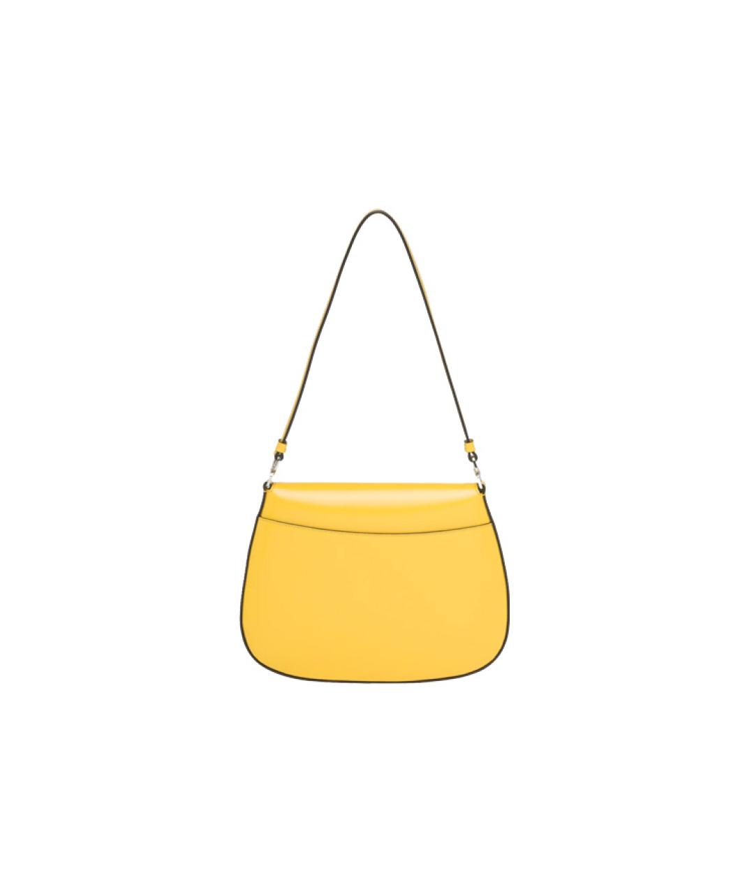 PRADA Желтая кожаная сумка через плечо, фото 3