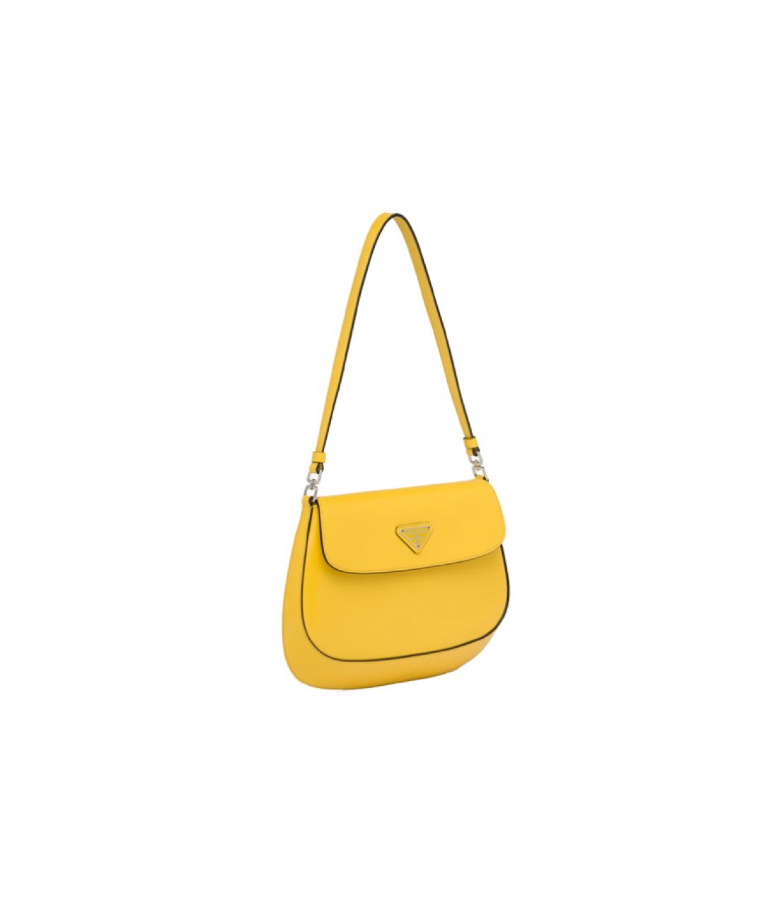 PRADA Желтая кожаная сумка через плечо, фото 2