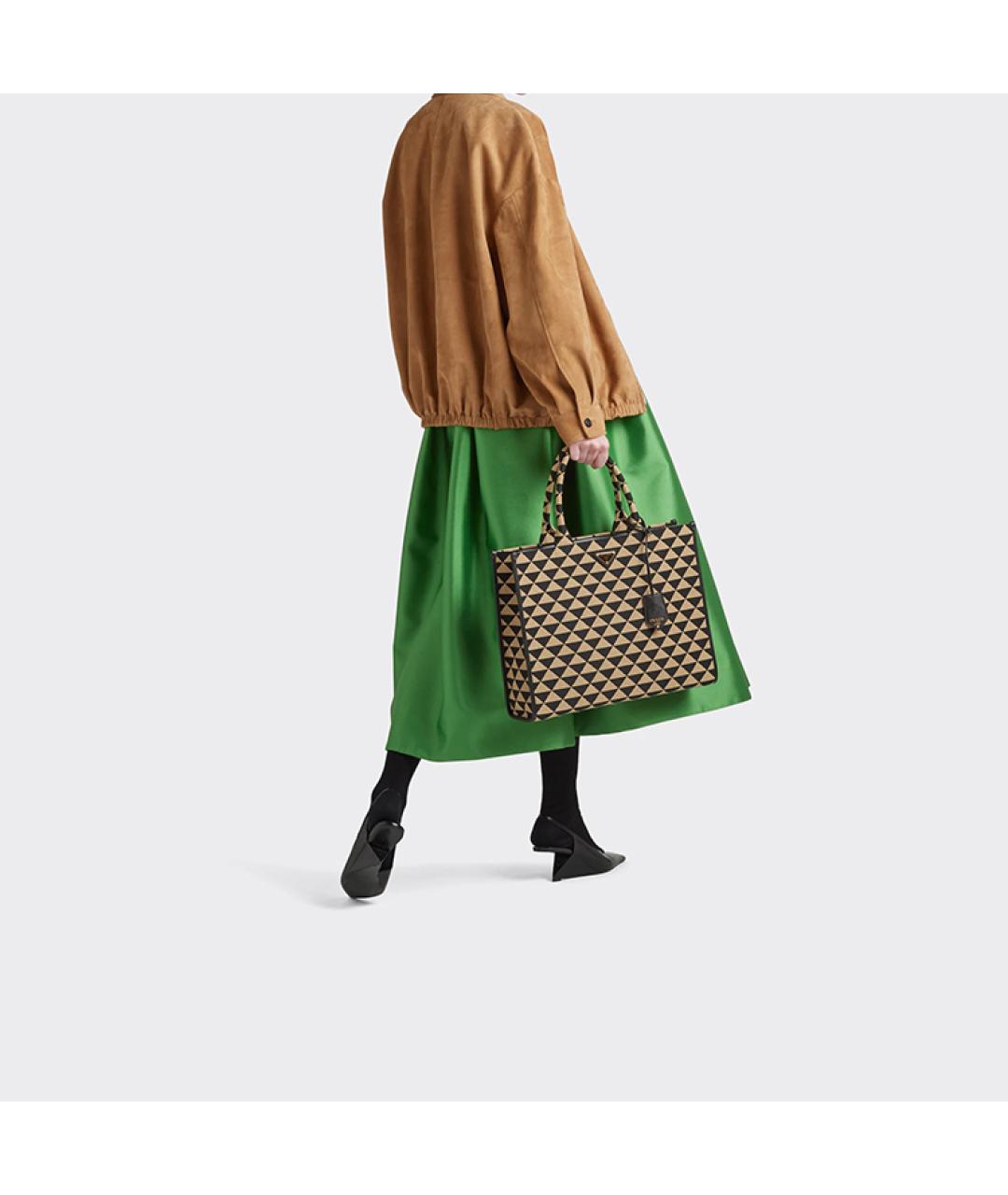 PRADA Коричневая тканевая сумка через плечо, фото 4