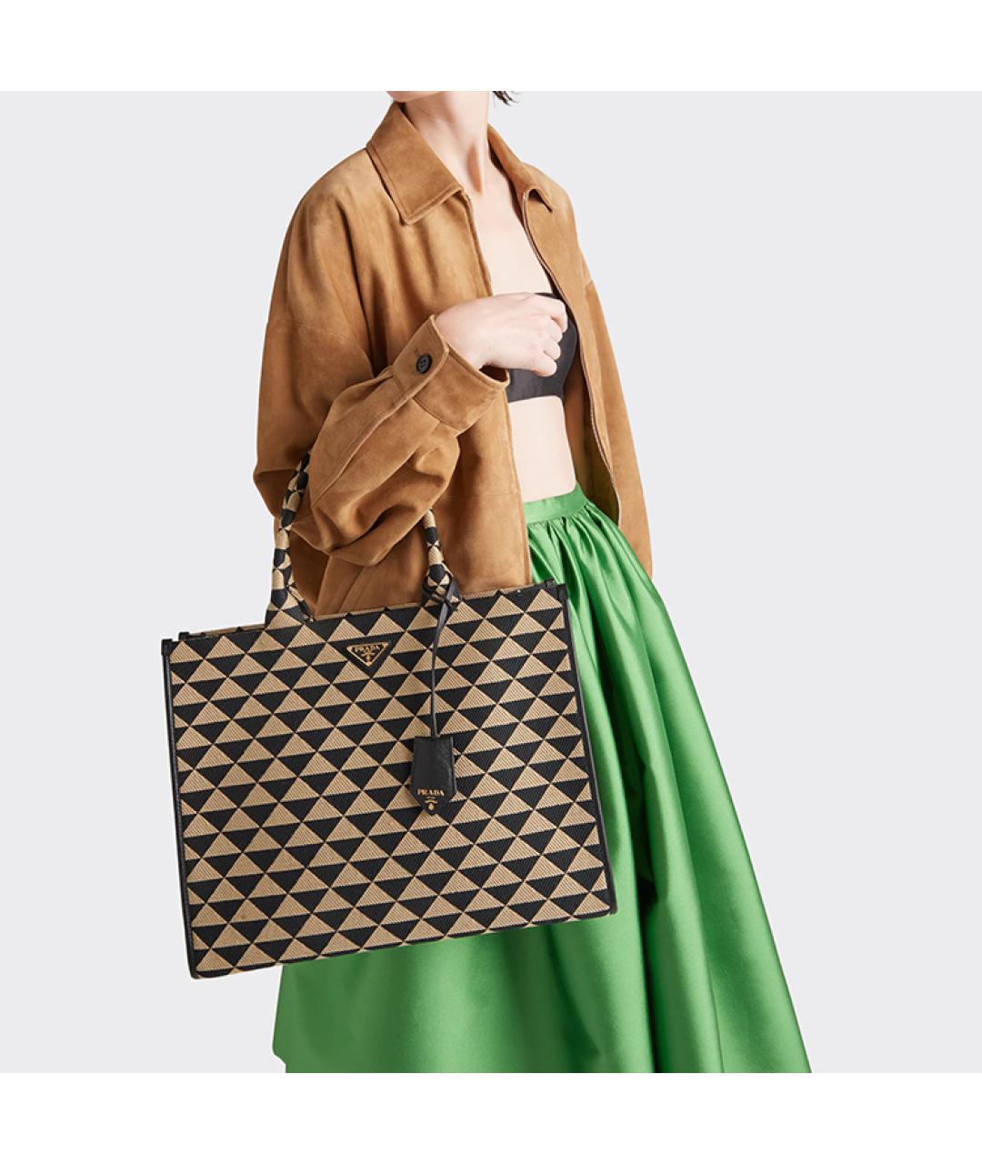 PRADA Коричневая тканевая сумка через плечо, фото 5