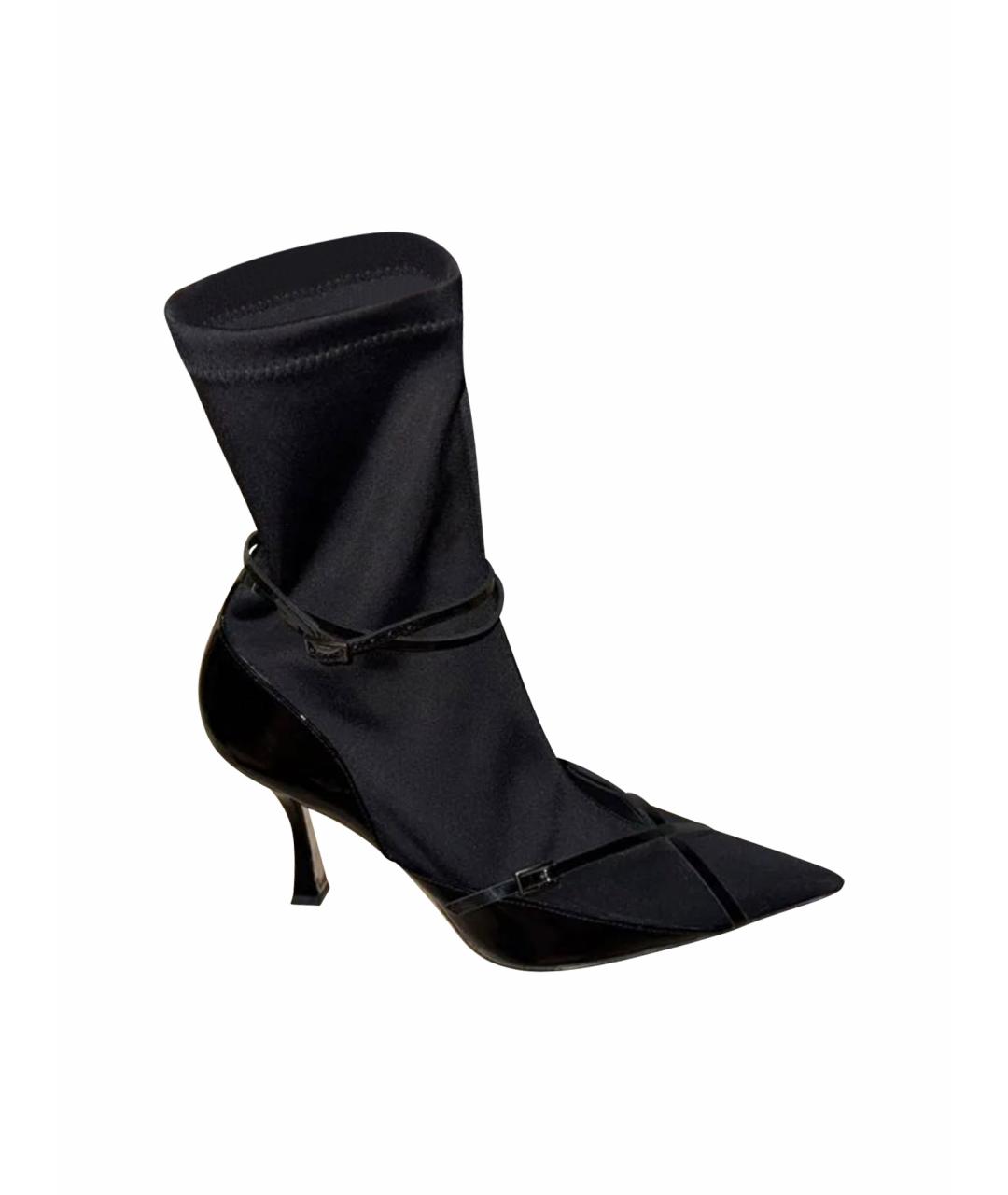 JIMMY CHOO Черные текстильные ботильоны, фото 1