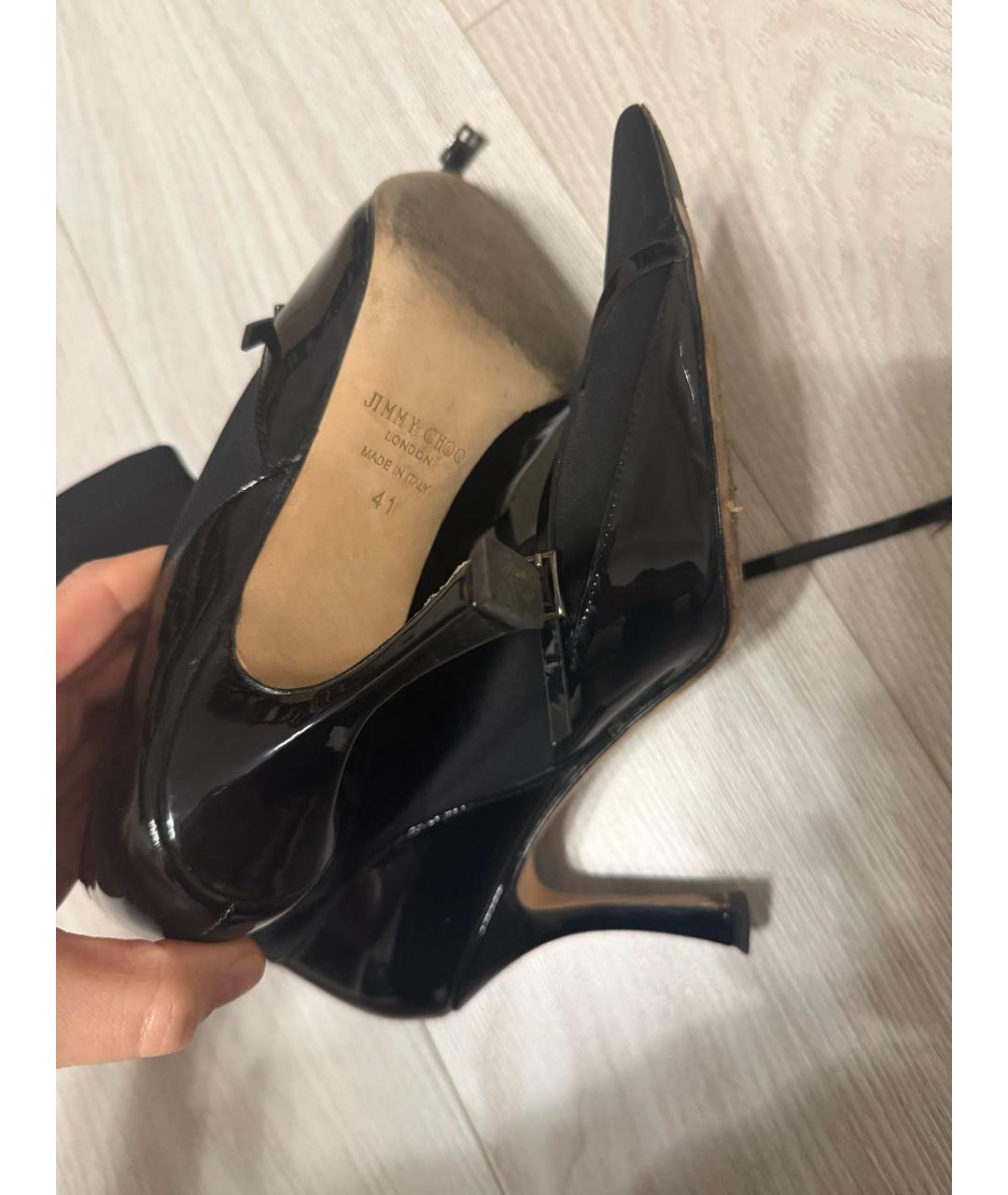 JIMMY CHOO Черные текстильные ботильоны, фото 4