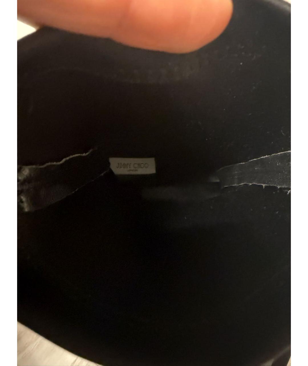 JIMMY CHOO Черные текстильные ботильоны, фото 6
