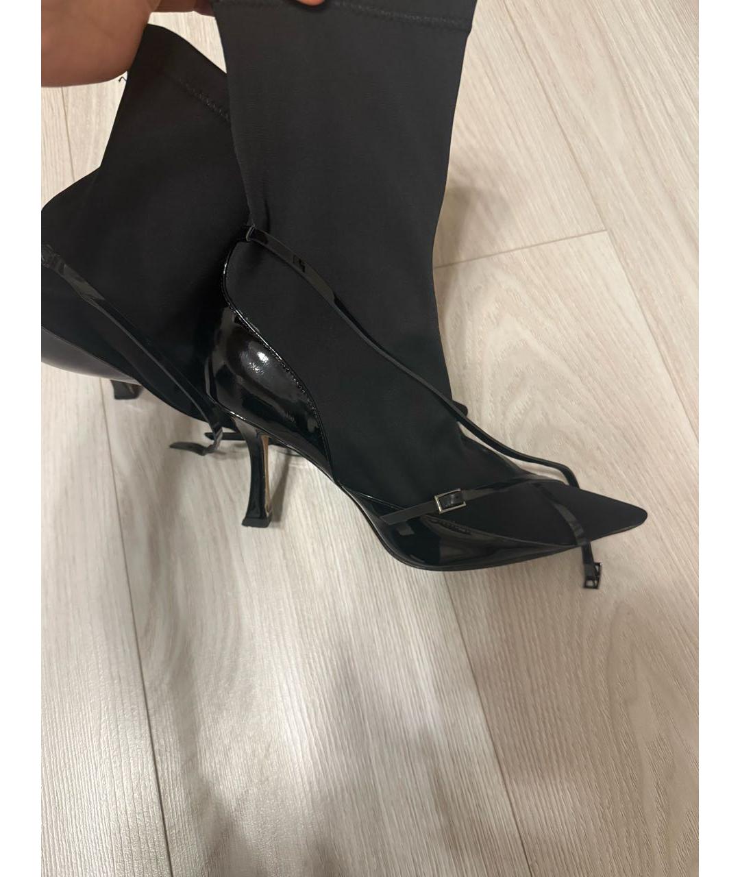 JIMMY CHOO Черные текстильные ботильоны, фото 5