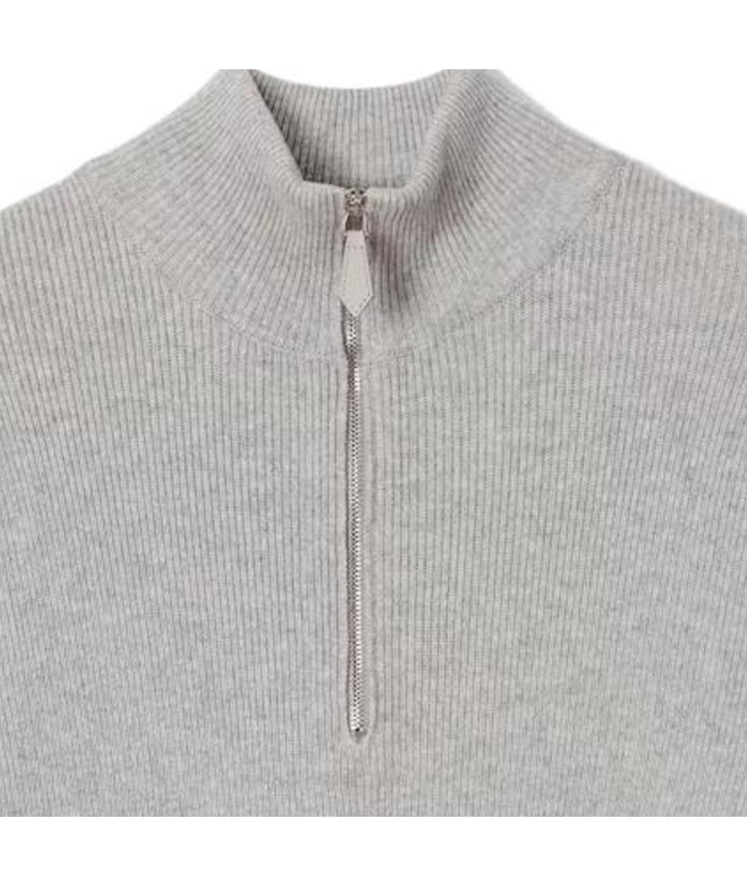 BURBERRY Серый кашемировый джемпер / свитер, фото 4