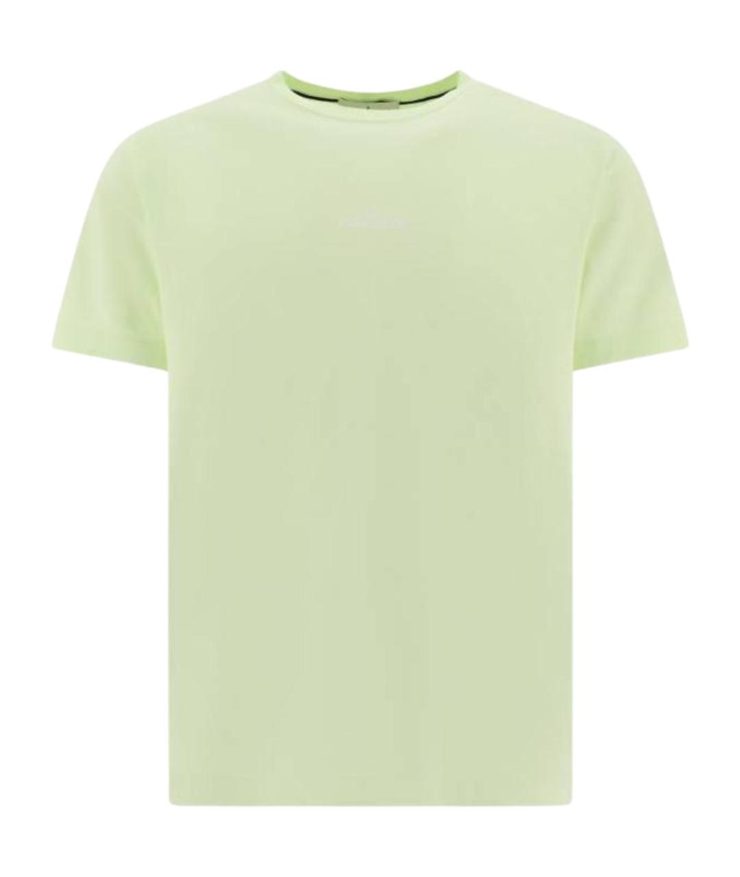 STONE ISLAND Зеленая хлопковая футболка, фото 1