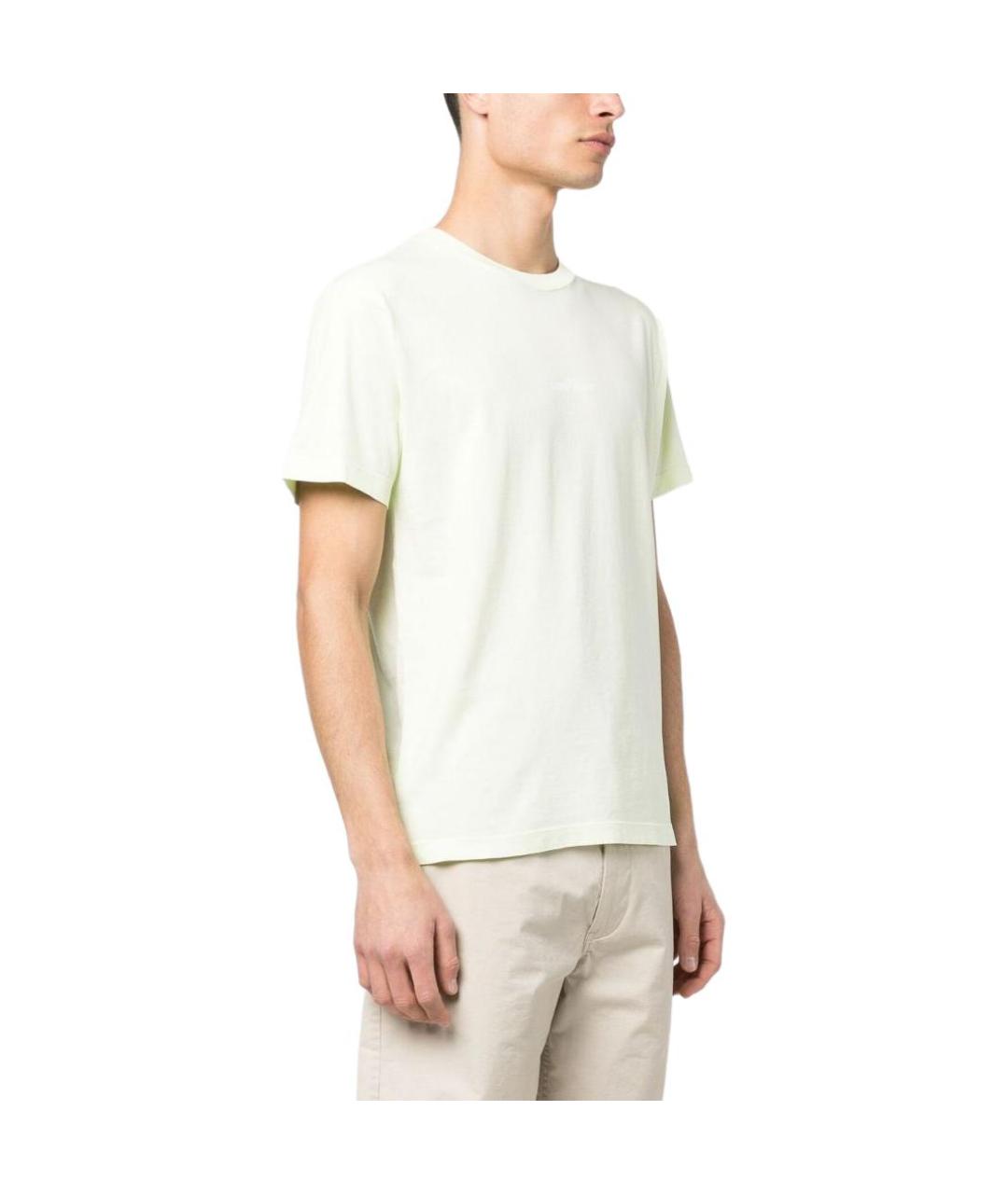 STONE ISLAND Зеленая хлопковая футболка, фото 5
