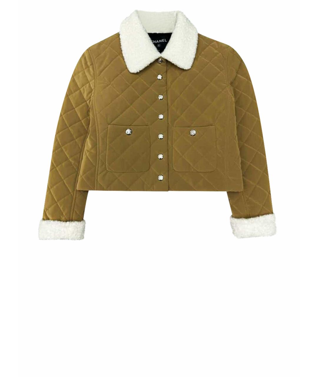 CHANEL Горчичная вискозная куртка, фото 1