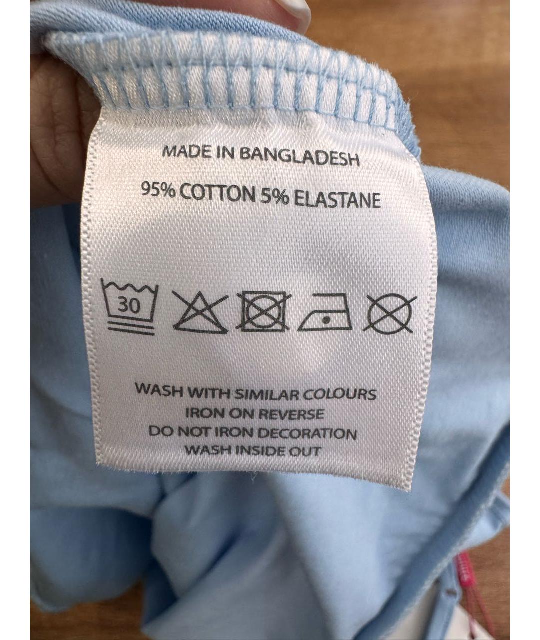 JUICY COUTURE Голубая хлопковая майка, фото 5