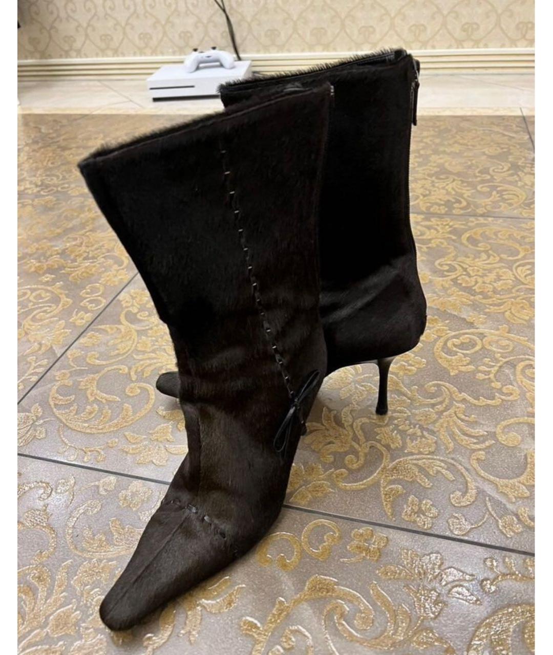 JIMMY CHOO Коричневые полусапоги, фото 4