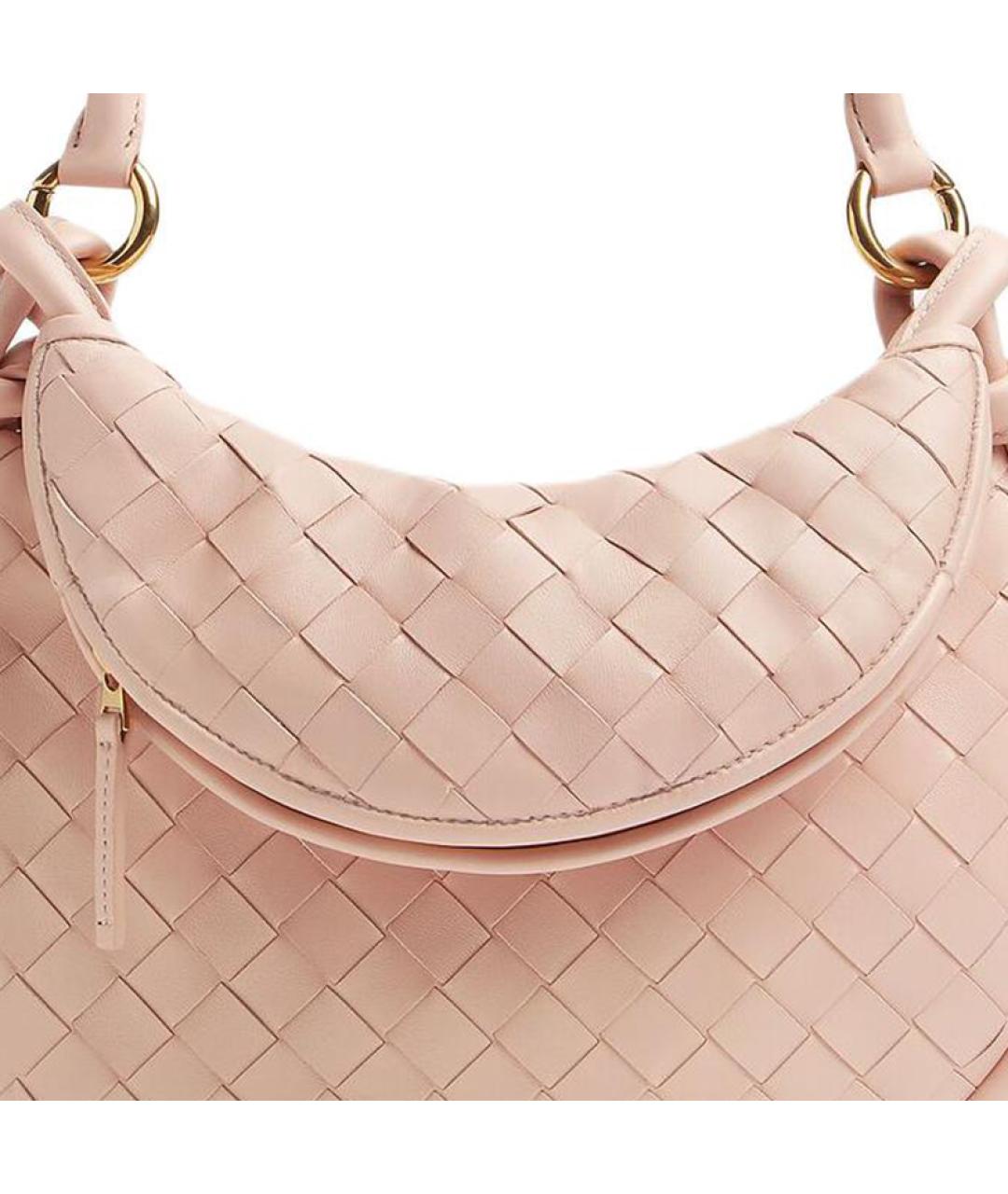 BOTTEGA VENETA Бежевая кожаная сумка через плечо, фото 6