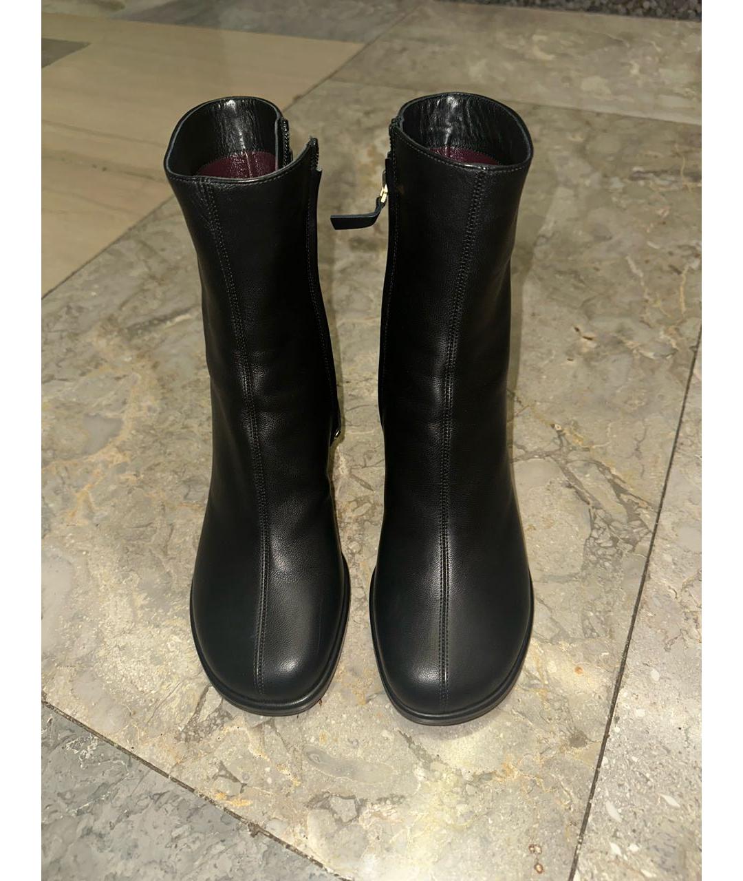 MANU ATELIER Черные кожаные ботильоны, фото 2