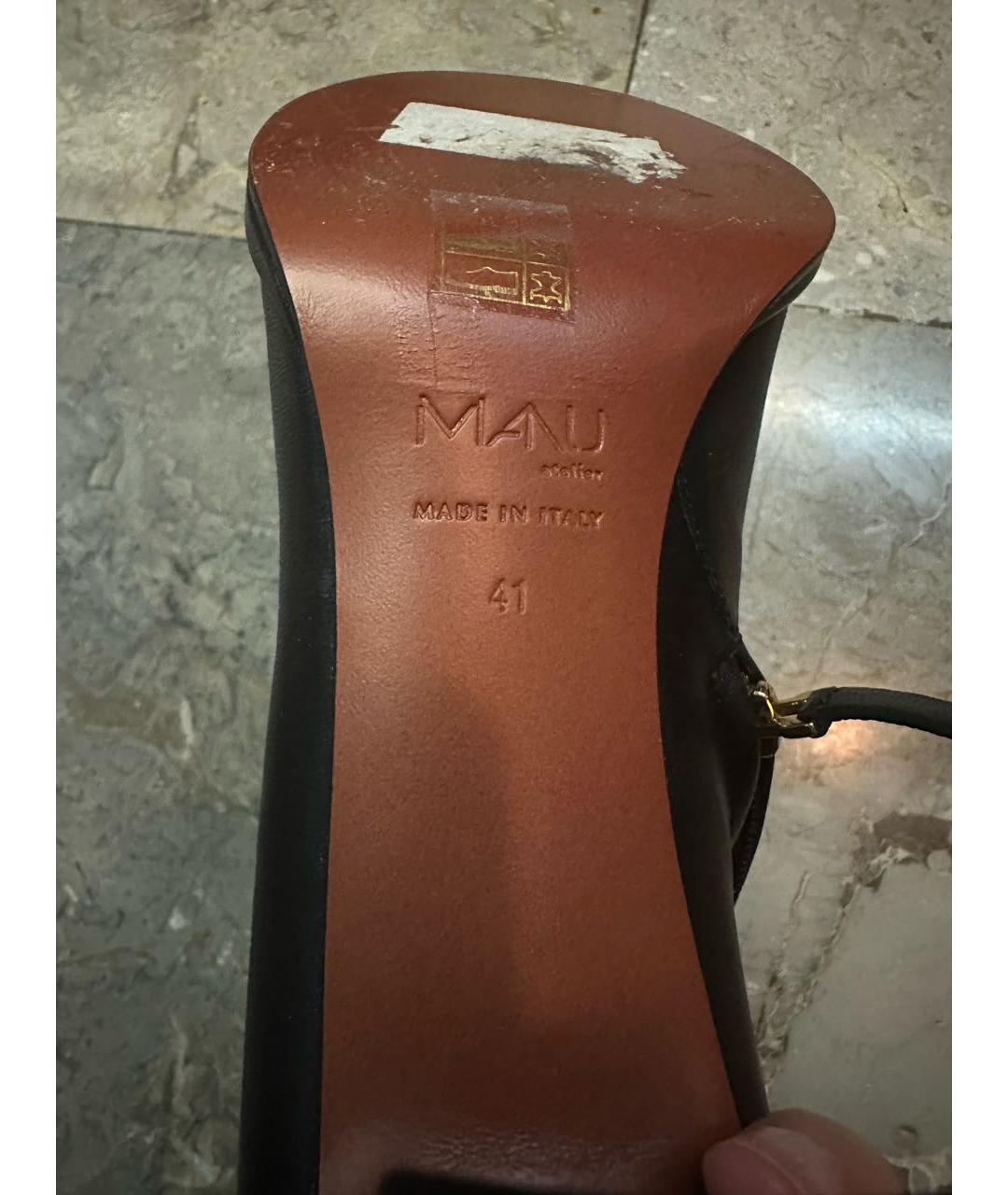 MANU ATELIER Черные кожаные ботильоны, фото 5