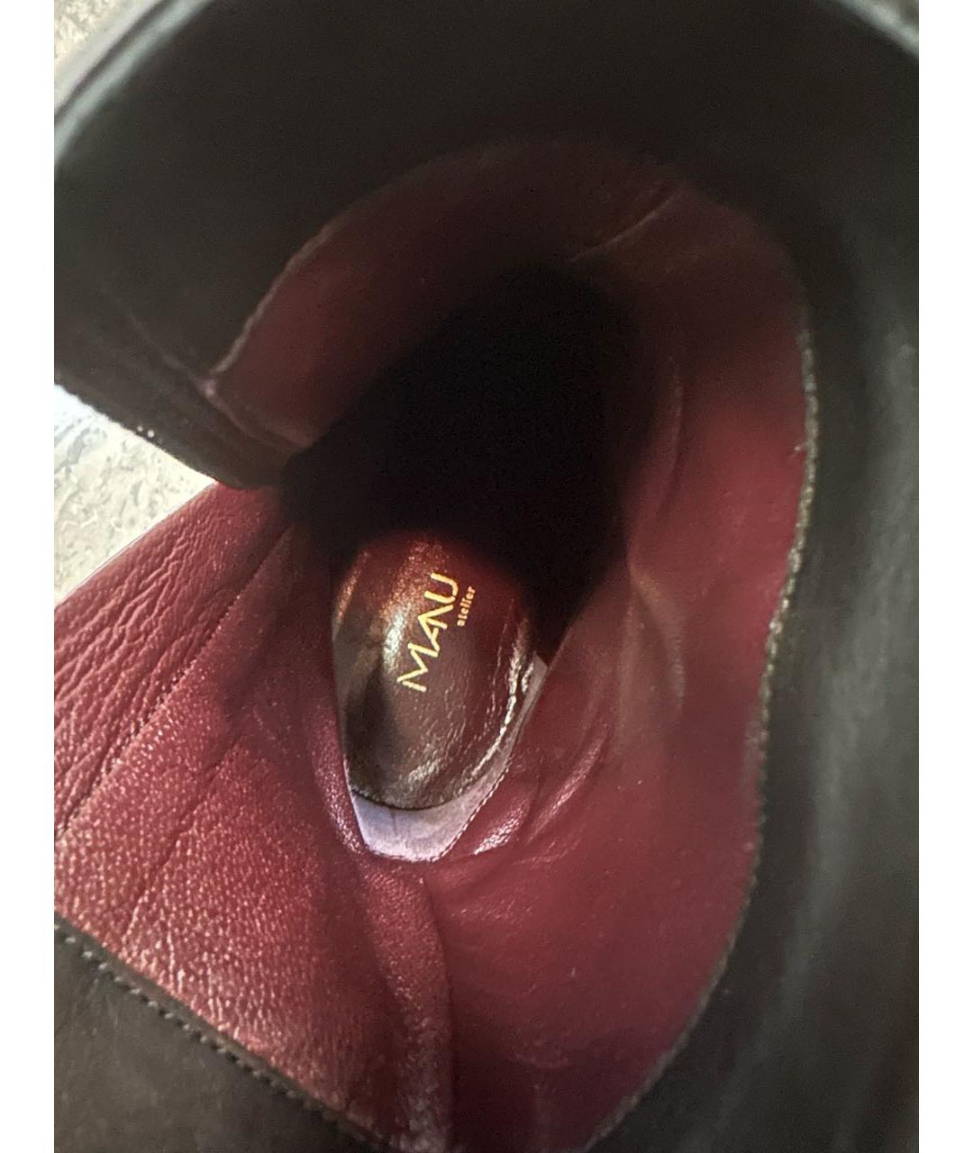 MANU ATELIER Черные кожаные ботильоны, фото 3