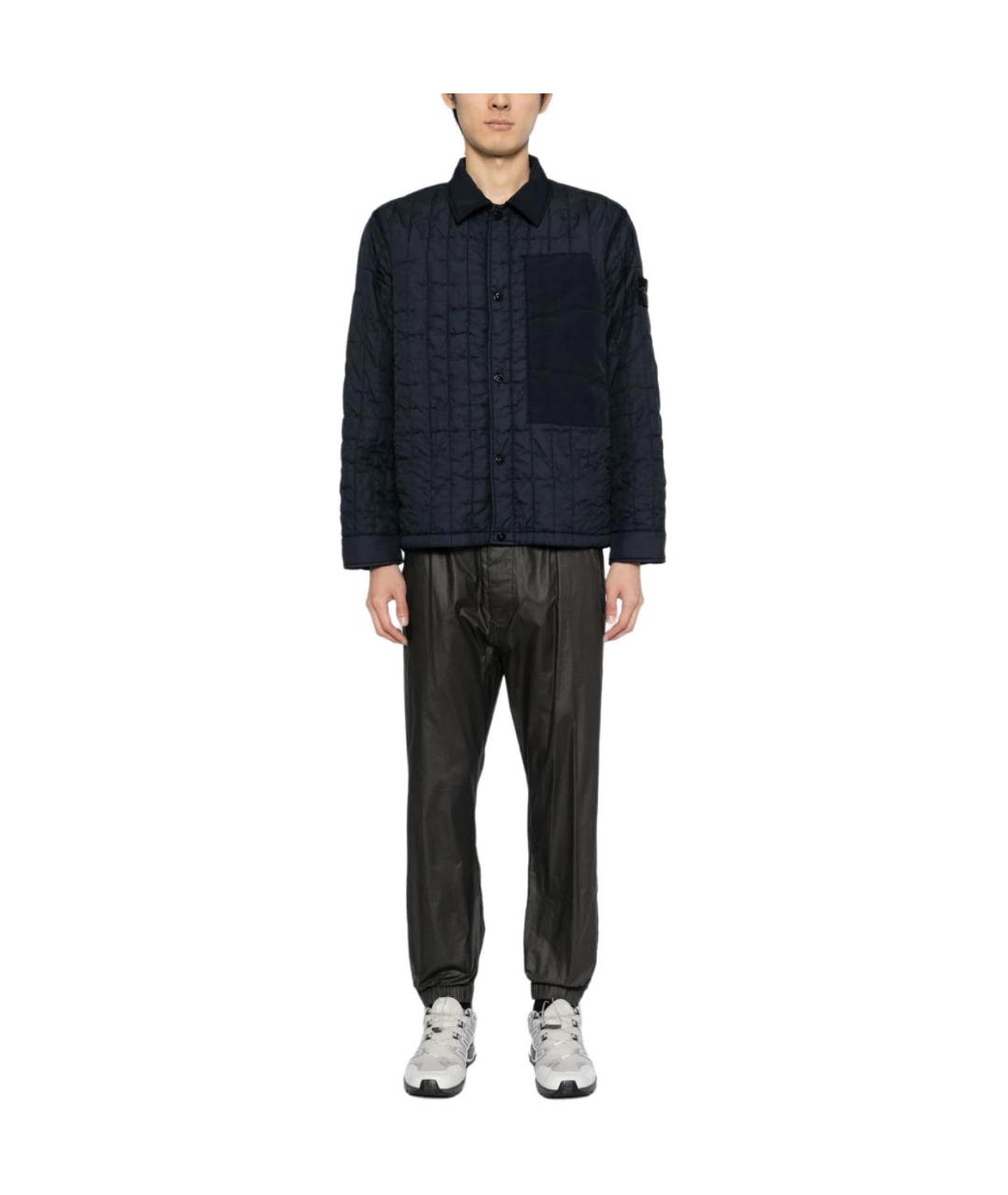 STONE ISLAND Темно-синяя куртка, фото 2