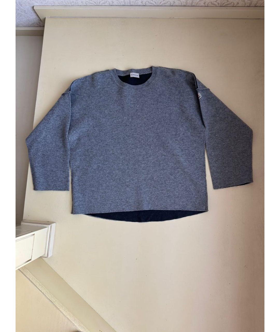 MONCLER Серый шерстяной костюм с брюками, фото 5