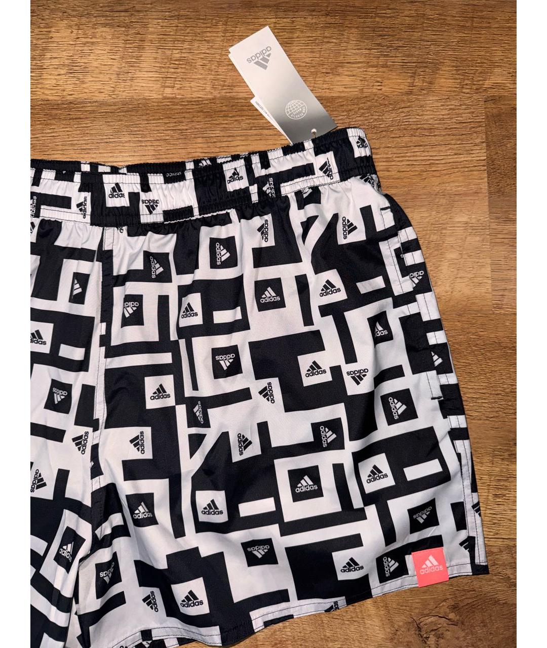 ADIDAS Черные полиэстеровые шорты, фото 2