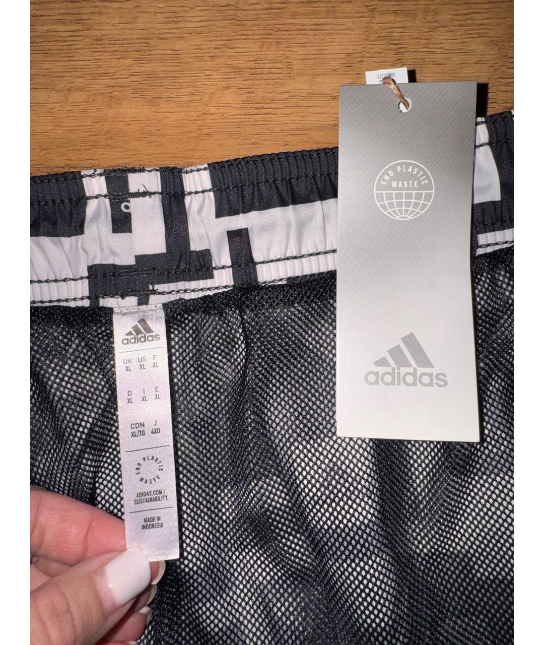 ADIDAS Черные полиэстеровые шорты, фото 4