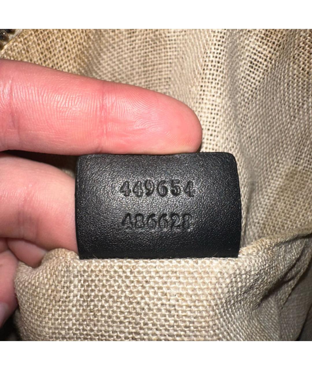 GUCCI Черная кожаная сумка с короткими ручками, фото 7