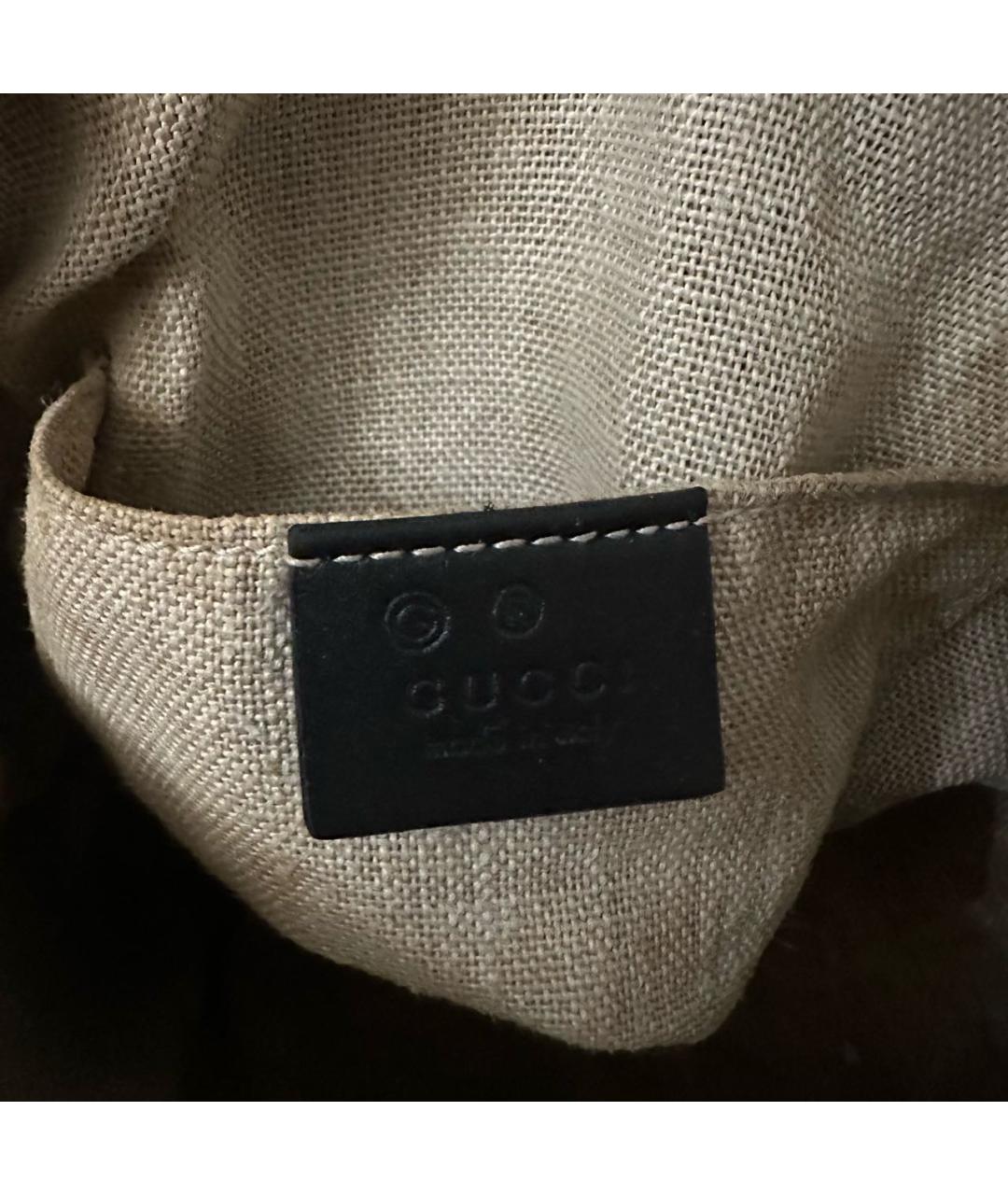 GUCCI Черная кожаная сумка с короткими ручками, фото 6