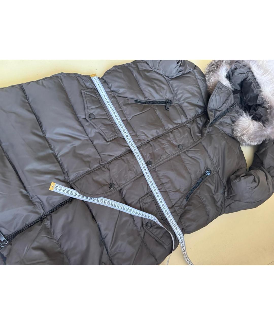 MONCLER Коричневый пуховик, фото 8