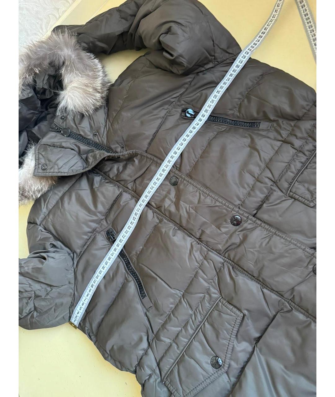 MONCLER Коричневый пуховик, фото 5