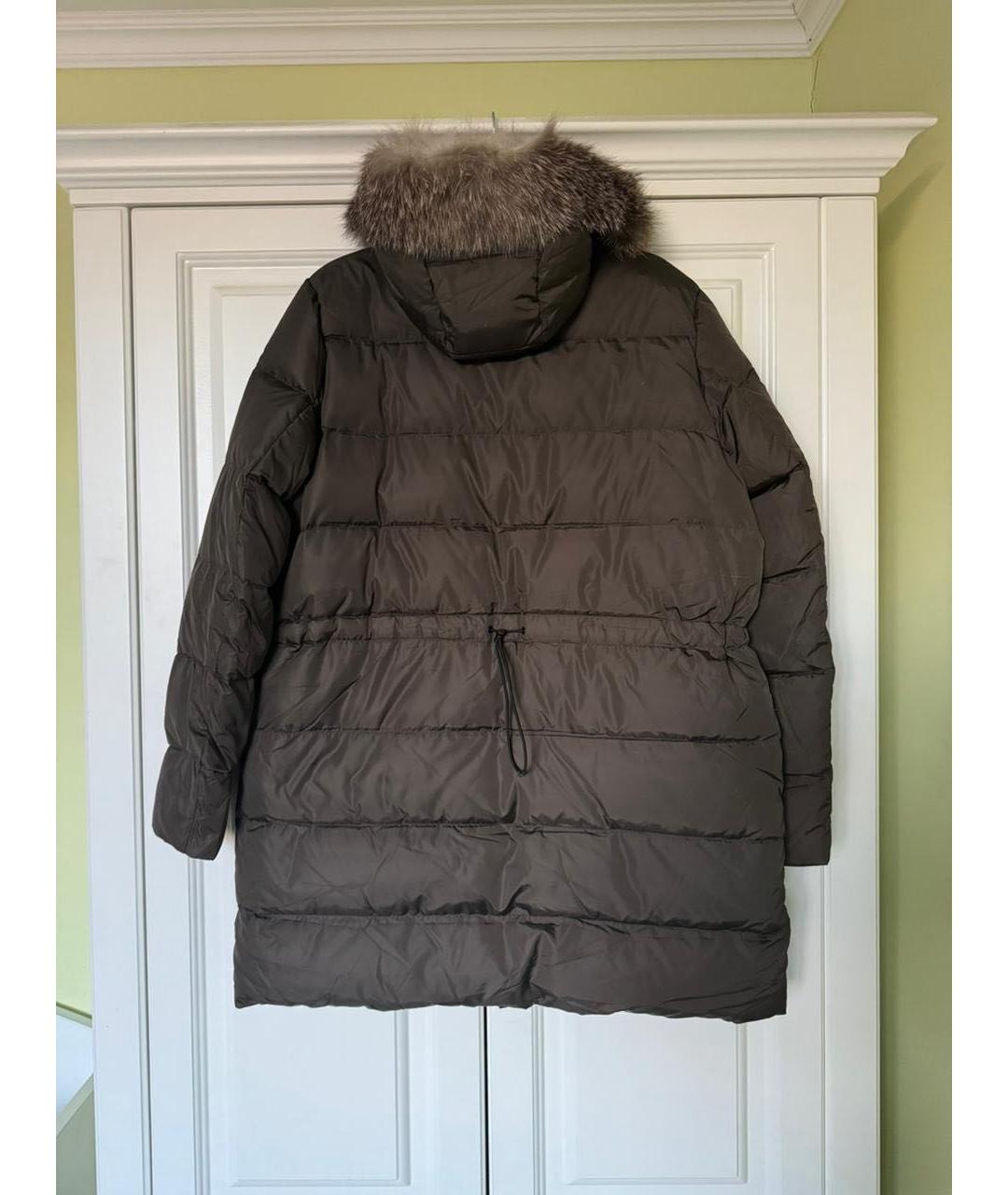 MONCLER Коричневый пуховик, фото 2