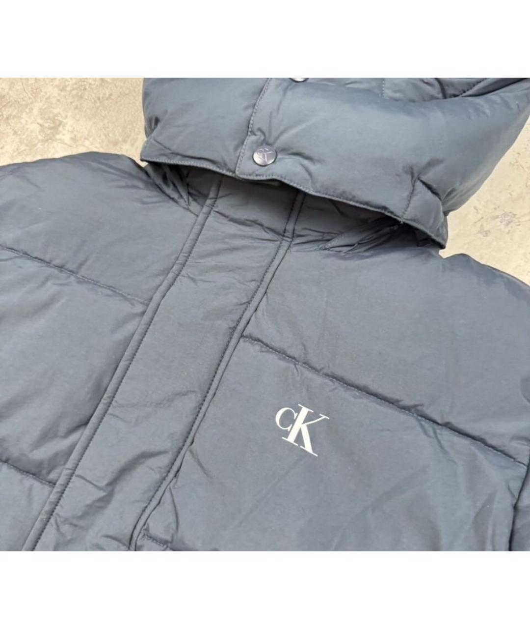 CALVIN KLEIN Синий полиэстеровый пуховик, фото 2