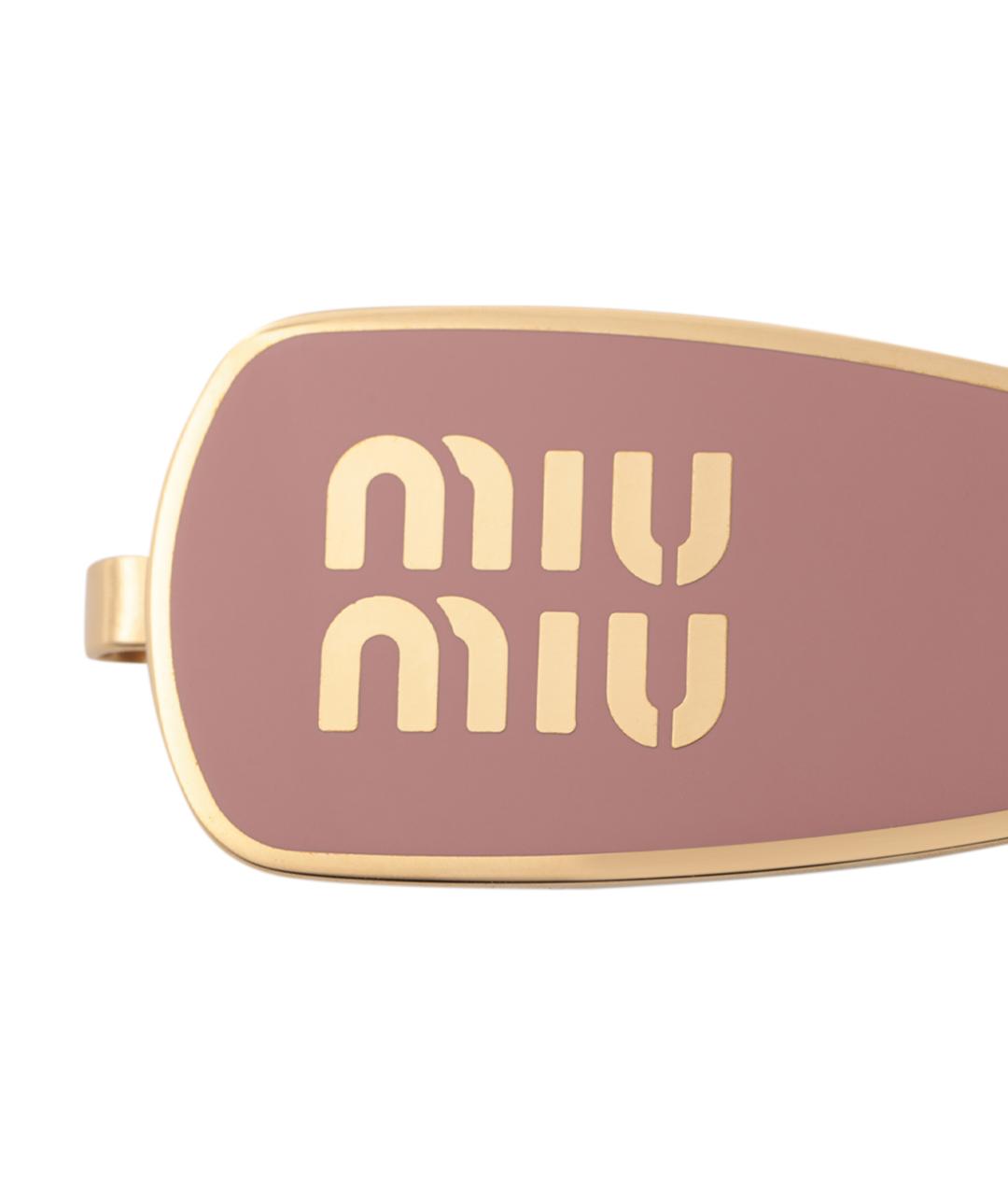 MIU MIU Розовая заколка, фото 3