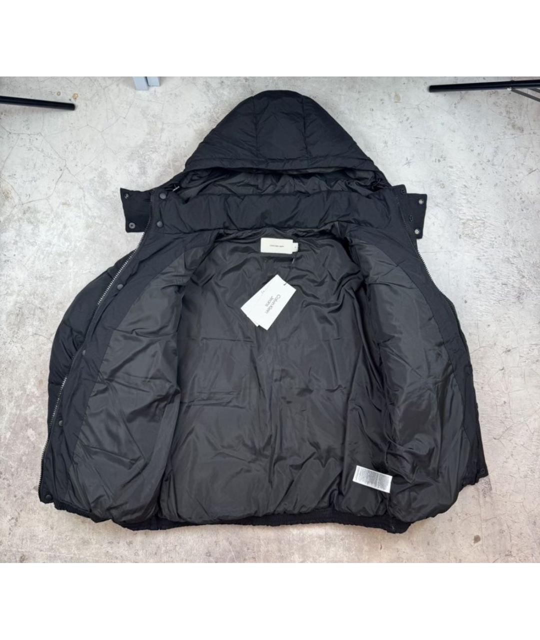 CALVIN KLEIN Черный полиэстеровый пуховик, фото 5