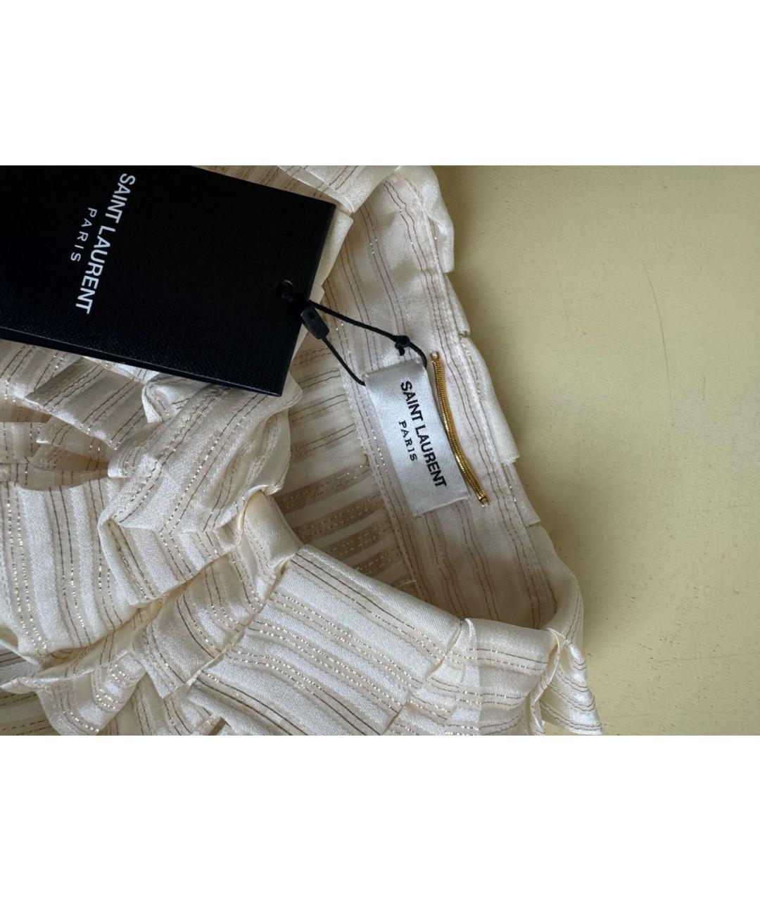 SAINT LAURENT Бежевая блузы, фото 6