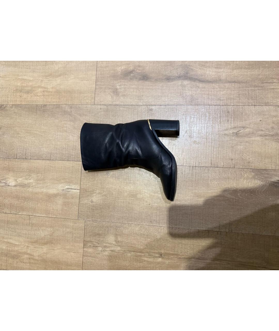 CHANEL Черные кожаные полусапоги, фото 9