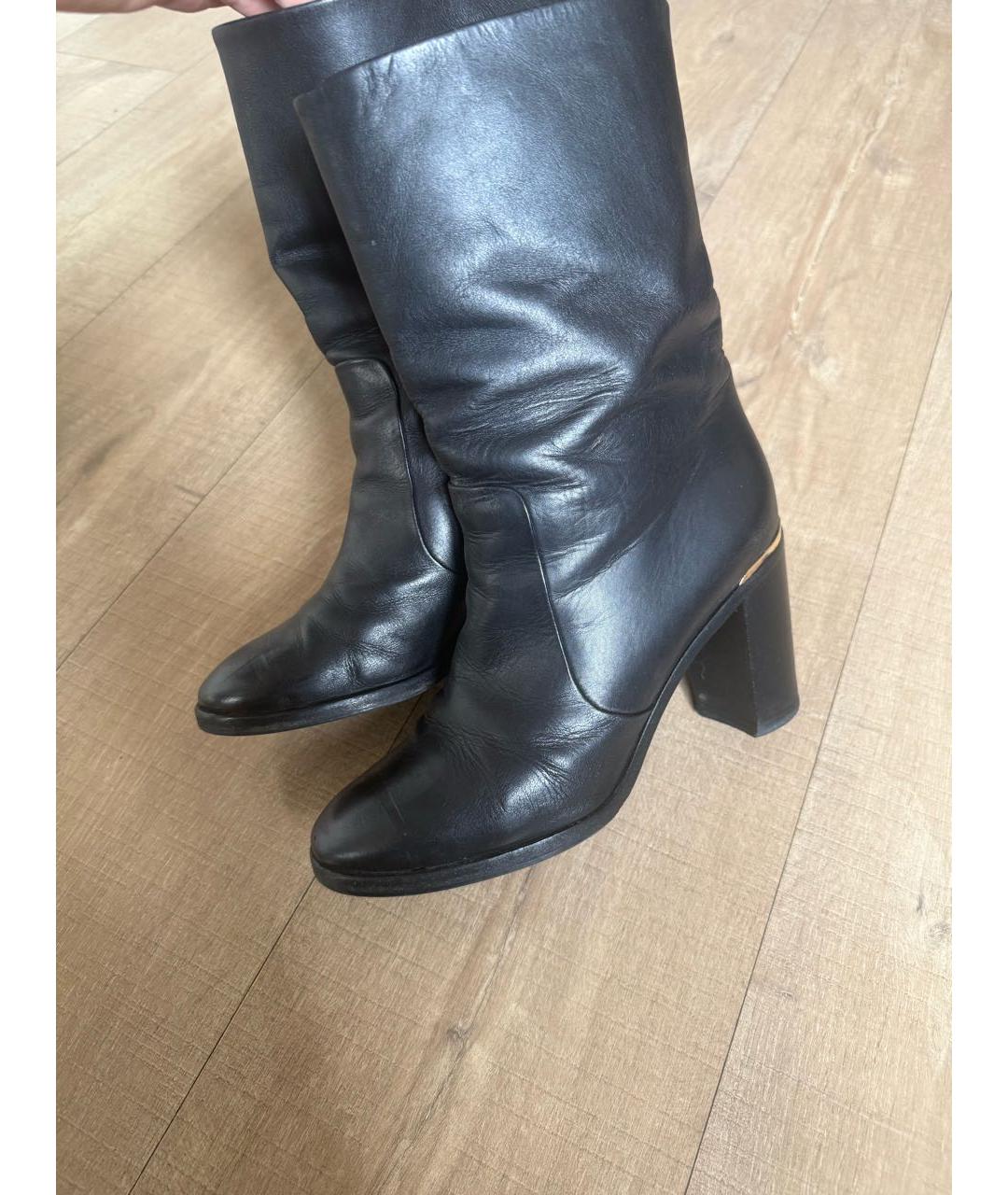 CHANEL Черные кожаные полусапоги, фото 8