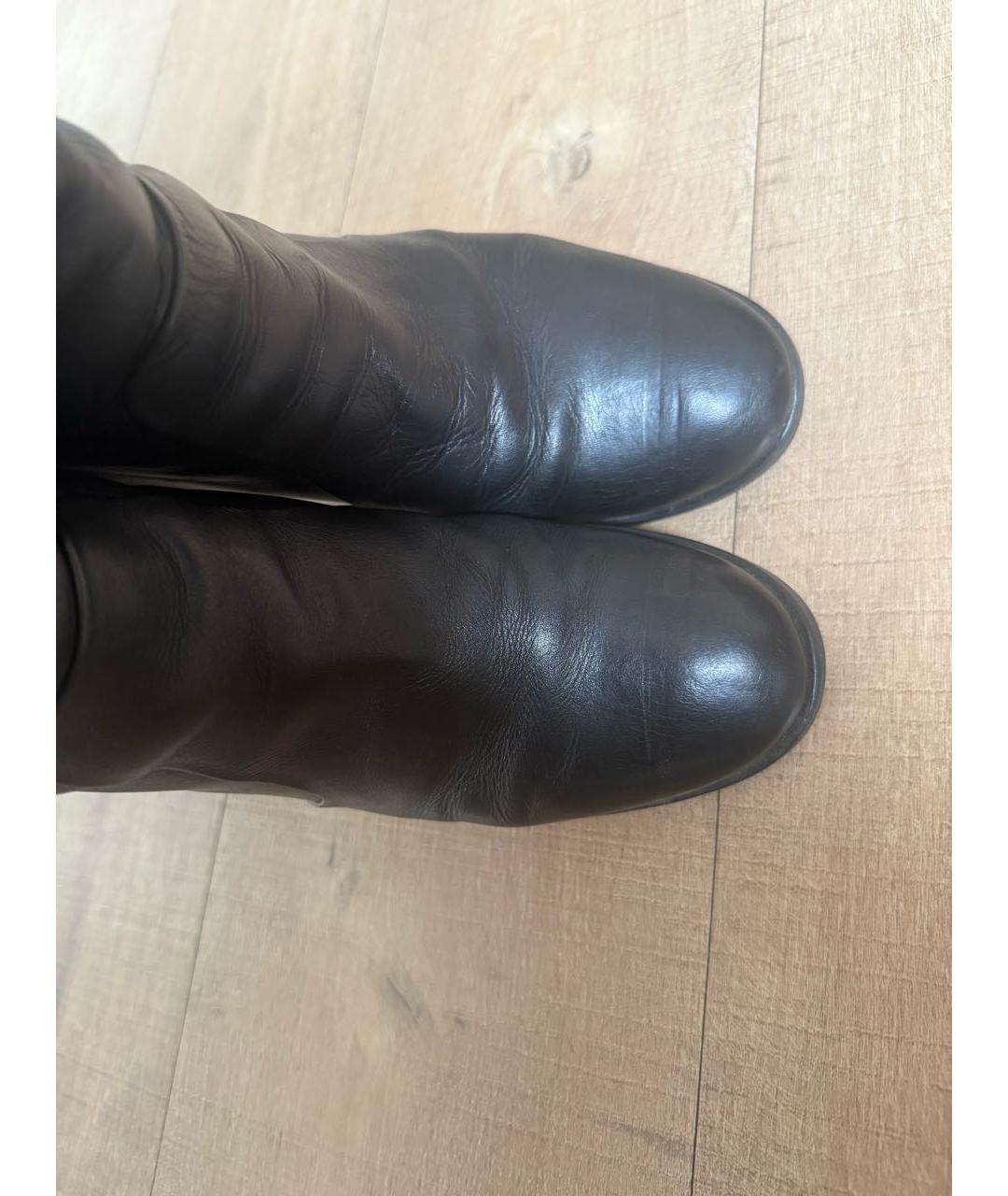 CHANEL Черные кожаные полусапоги, фото 2