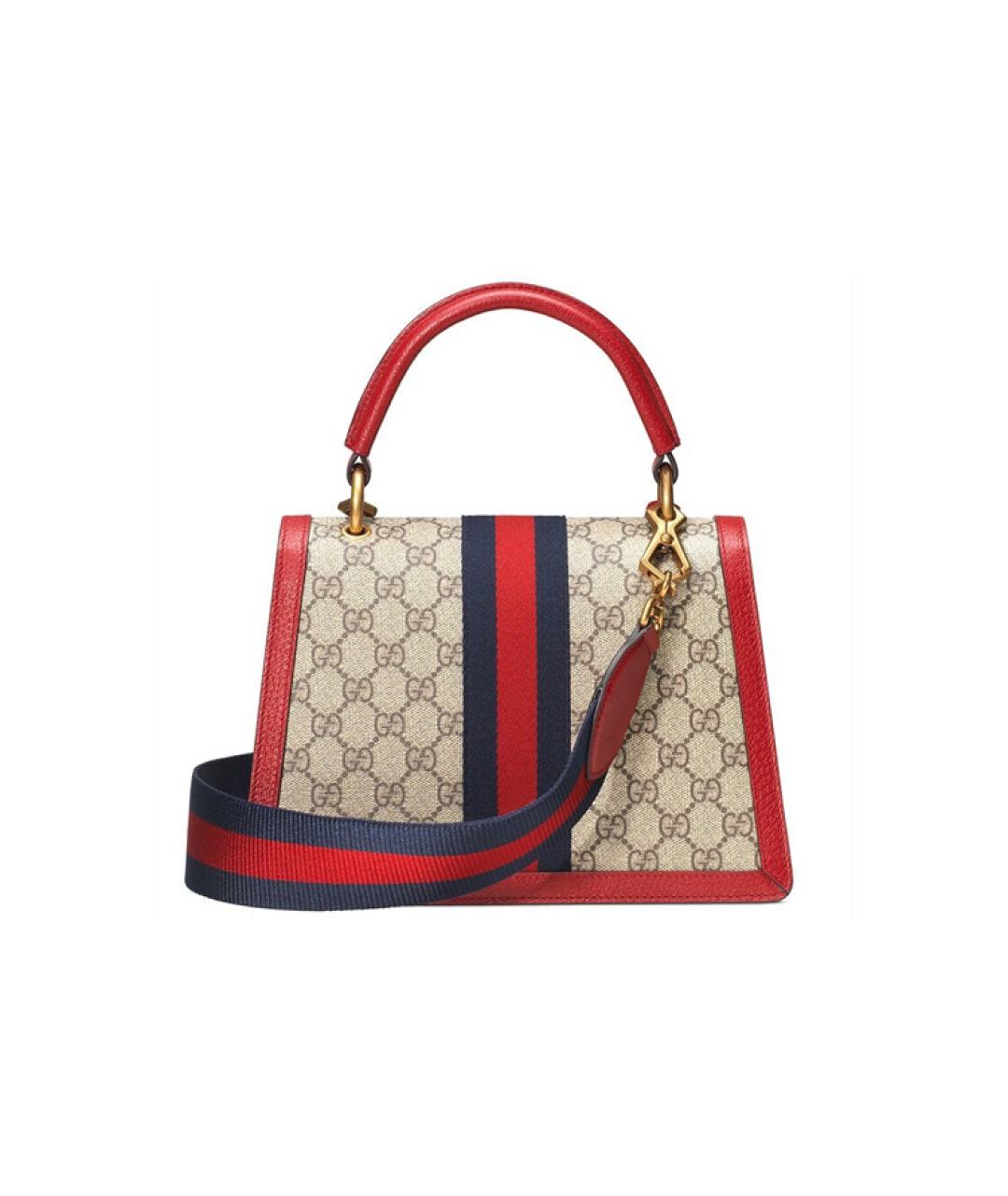 GUCCI Красная тканевая сумка через плечо, фото 3