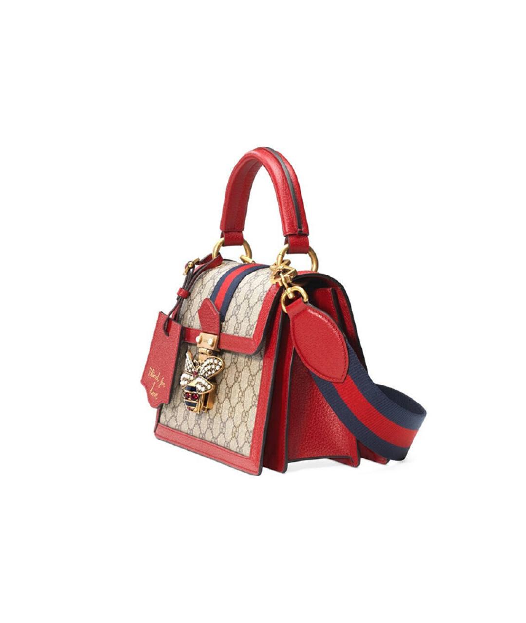 GUCCI Красная тканевая сумка через плечо, фото 2