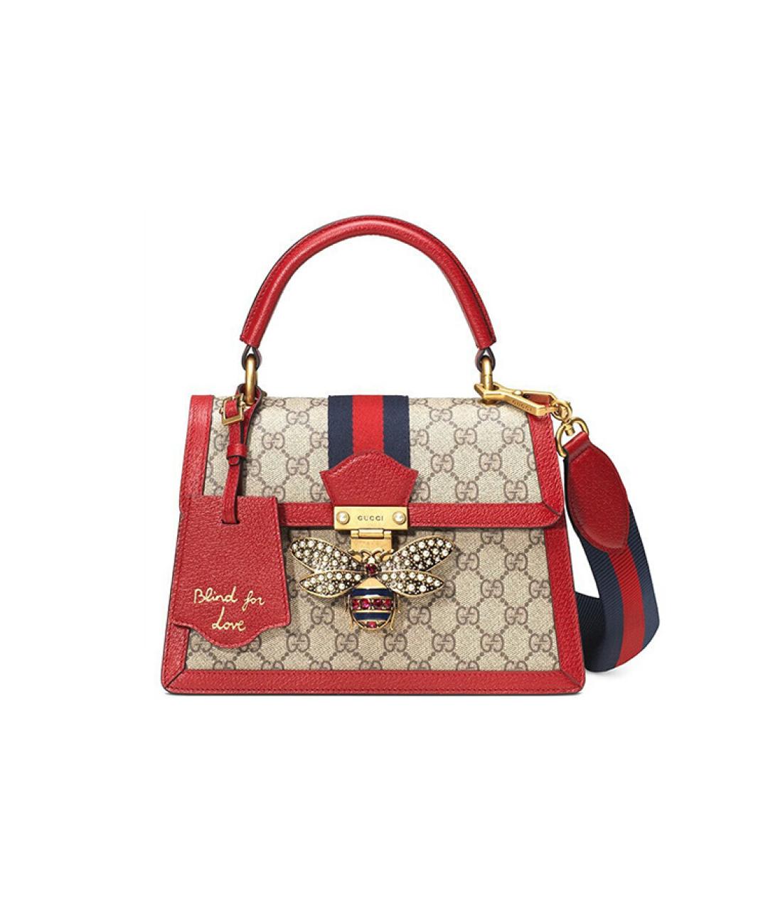 GUCCI Красная тканевая сумка через плечо, фото 1