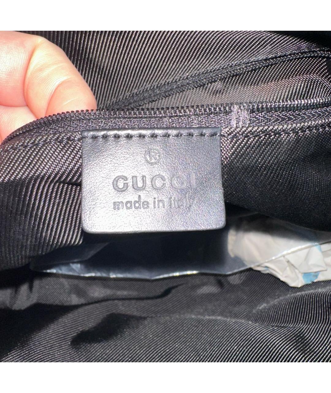 GUCCI Черная тканевая сумка тоут, фото 4