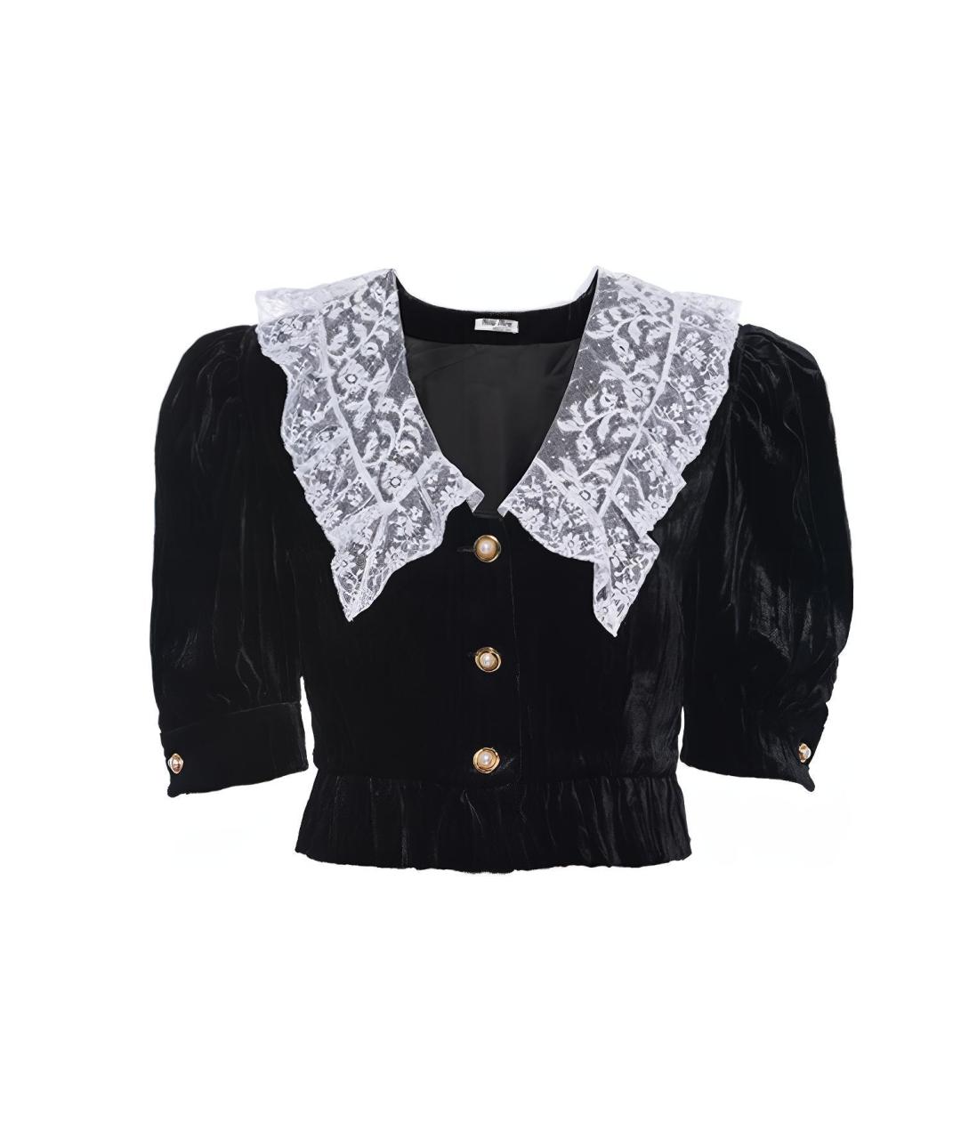 MIU MIU Черная хлопковая рубашка, фото 1