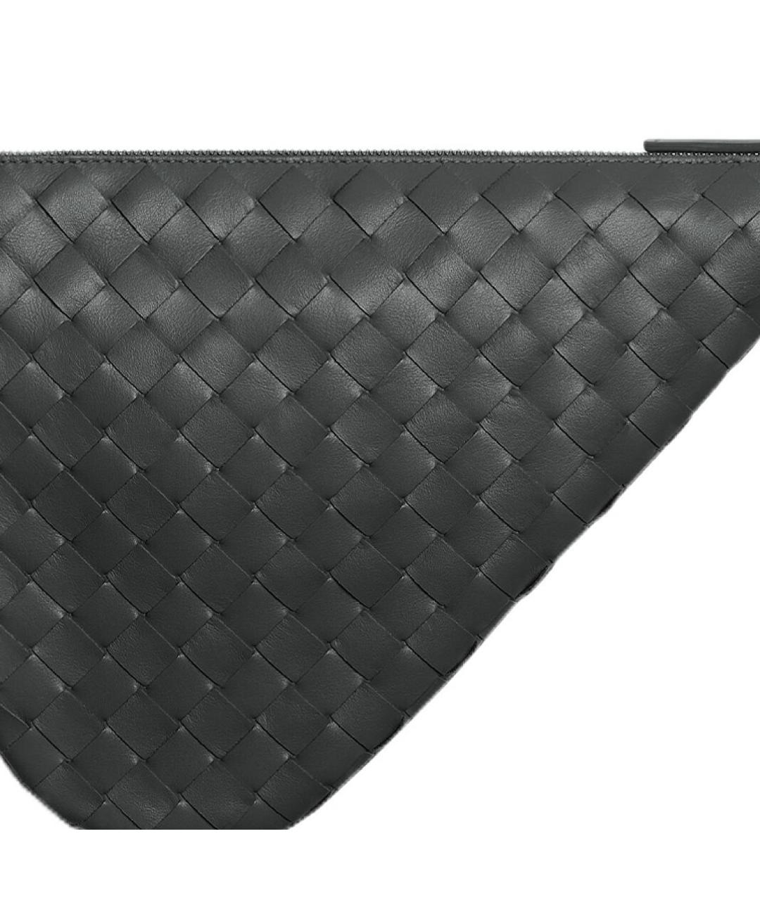 BOTTEGA VENETA Черная кожаная сумка на плечо, фото 3